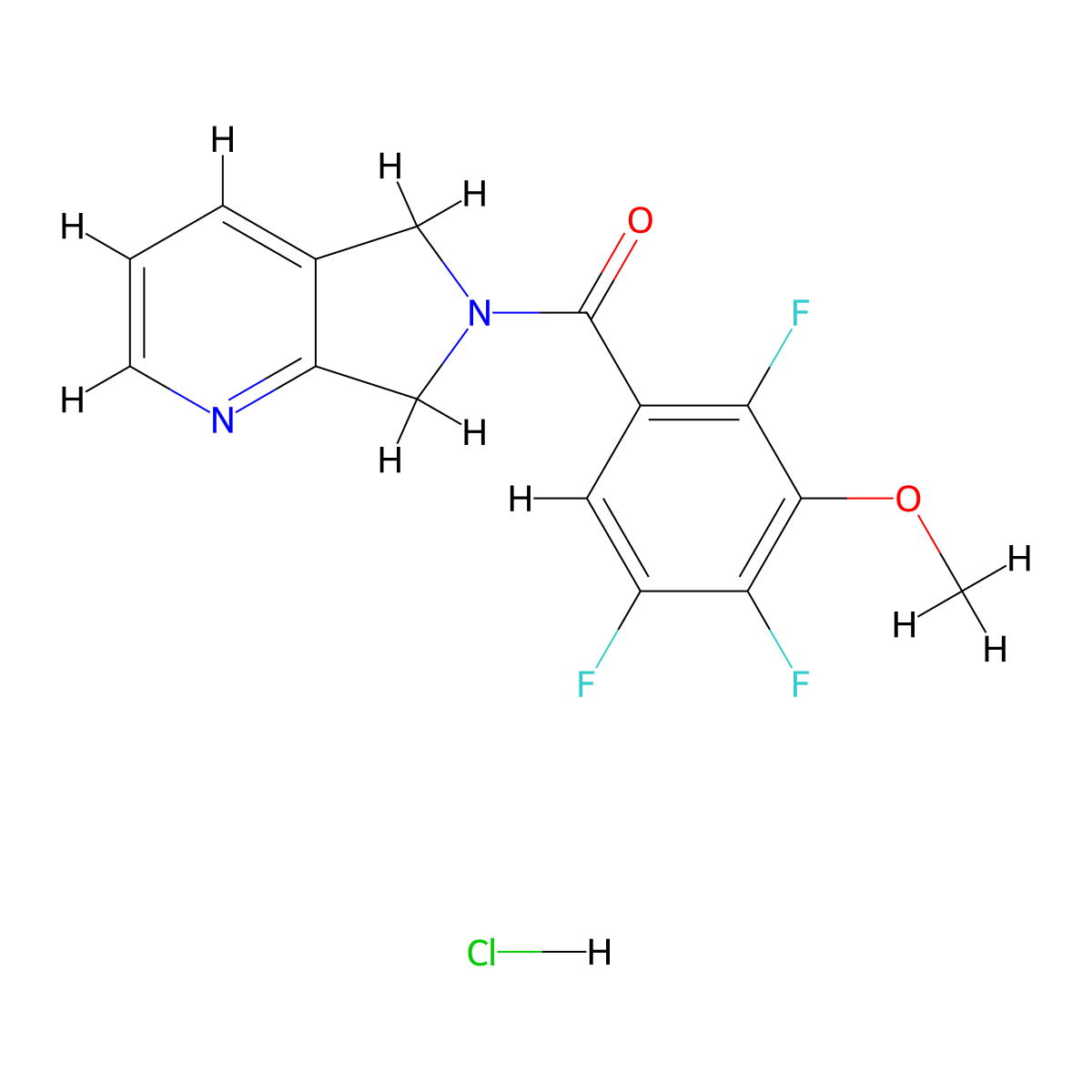 5,7-Dihydropyrrolo[3,4-b]pyridin-6-yl-(2,4,5-trifluoro-3-methoxyphenyl)methanone;hydrochloride molecular structure, CAS 2320724-89-6