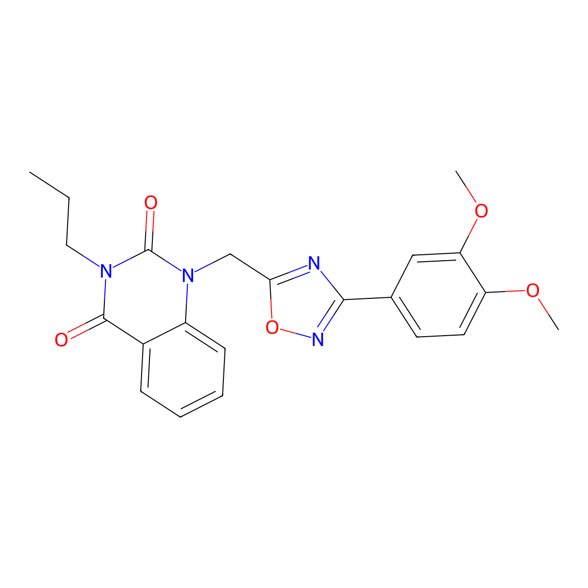 1-((3-(3,4-dimethoxyphenyl)-1,2,4-oxadiazol-5-yl)methyl)-3-propylquinazoline-2,4(1H,3H)-dione molecular structure, CAS 2320726-19-8