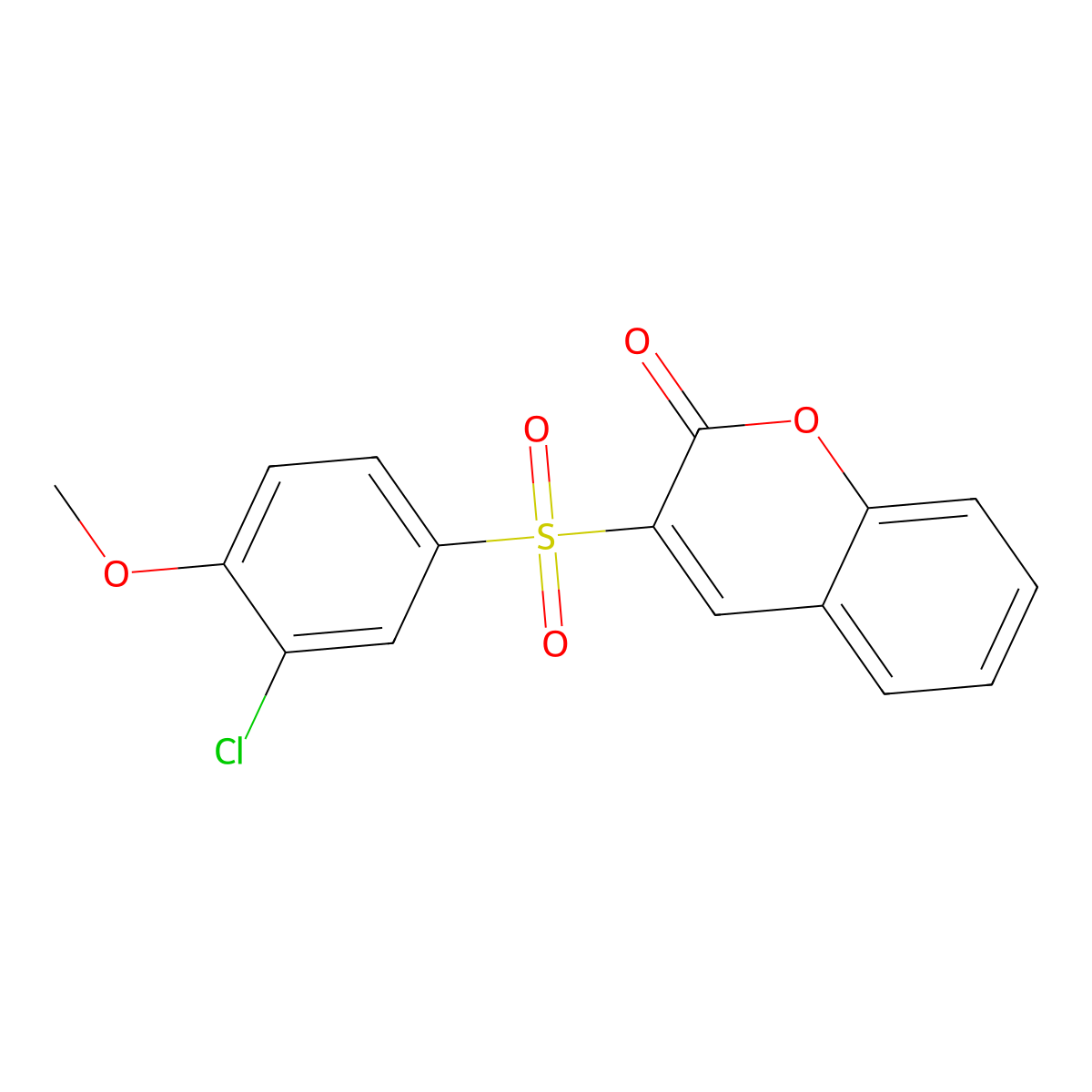 3-(3-chloro-4-methoxybenzenesulfonyl)-2H-chromen-2-one molecular structure, CAS 2320726-33-6