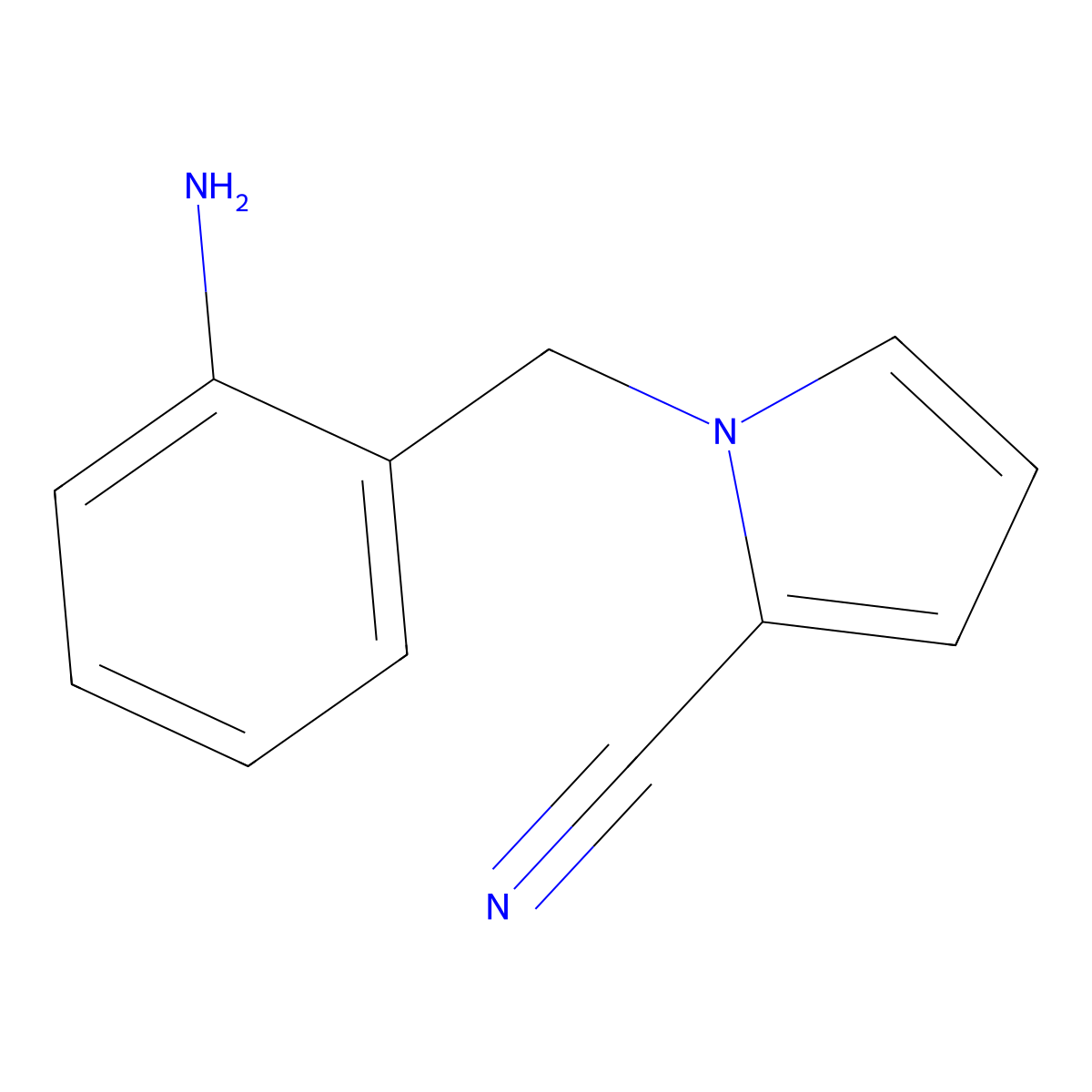 1-(2-Aminobenzyl)-1H-pyrrole-2-carbonitrile molecular structure, CAS 23208-04-0