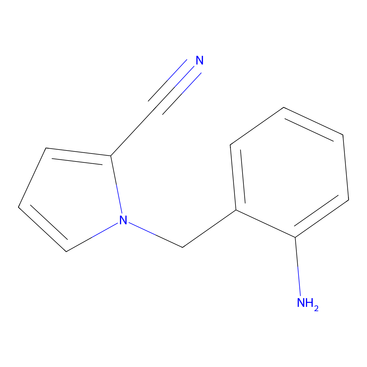 1-(2-Aminobenzyl)-1H-pyrrole-2-carbonitrile molecular structure, CAS 23208-04-0