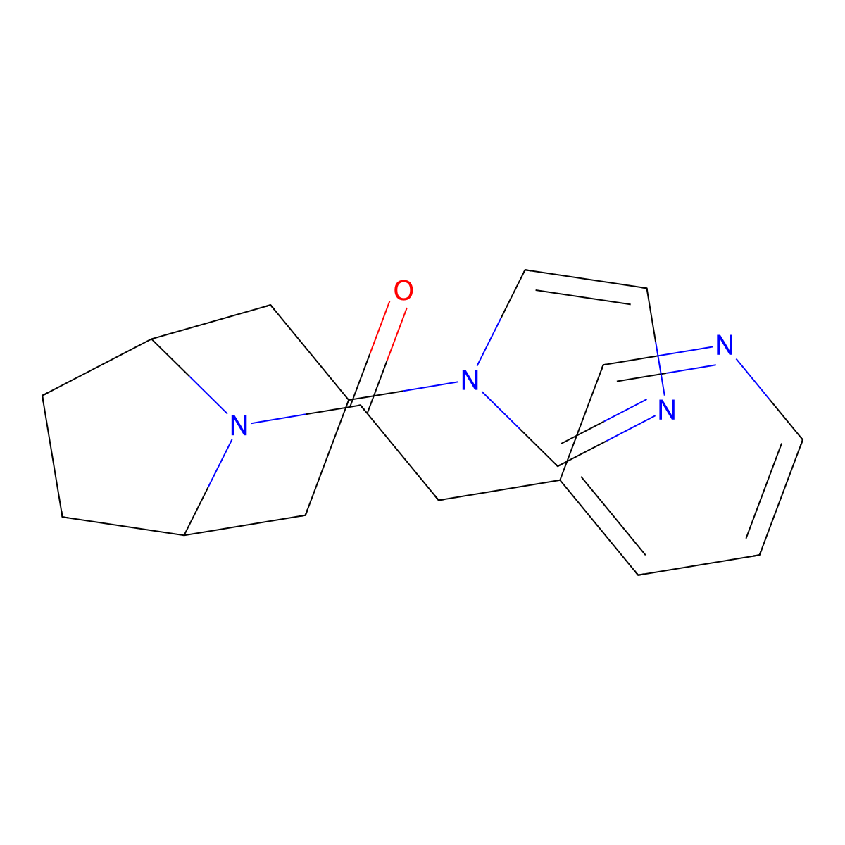 1-[3-(1H-imidazol-1-yl)-8-azabicyclo[3.2.1]octan-8-yl]-2-(pyridin-3-yl)ethan-1-one molecular structure, CAS 2320818-17-3