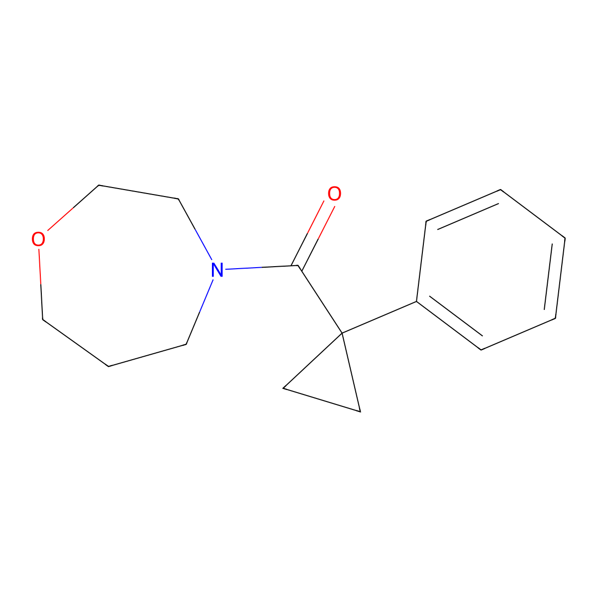 4-(1-Phenylcyclopropanecarbonyl)-1,4-oxazepane molecular structure, CAS 2320819-25-6