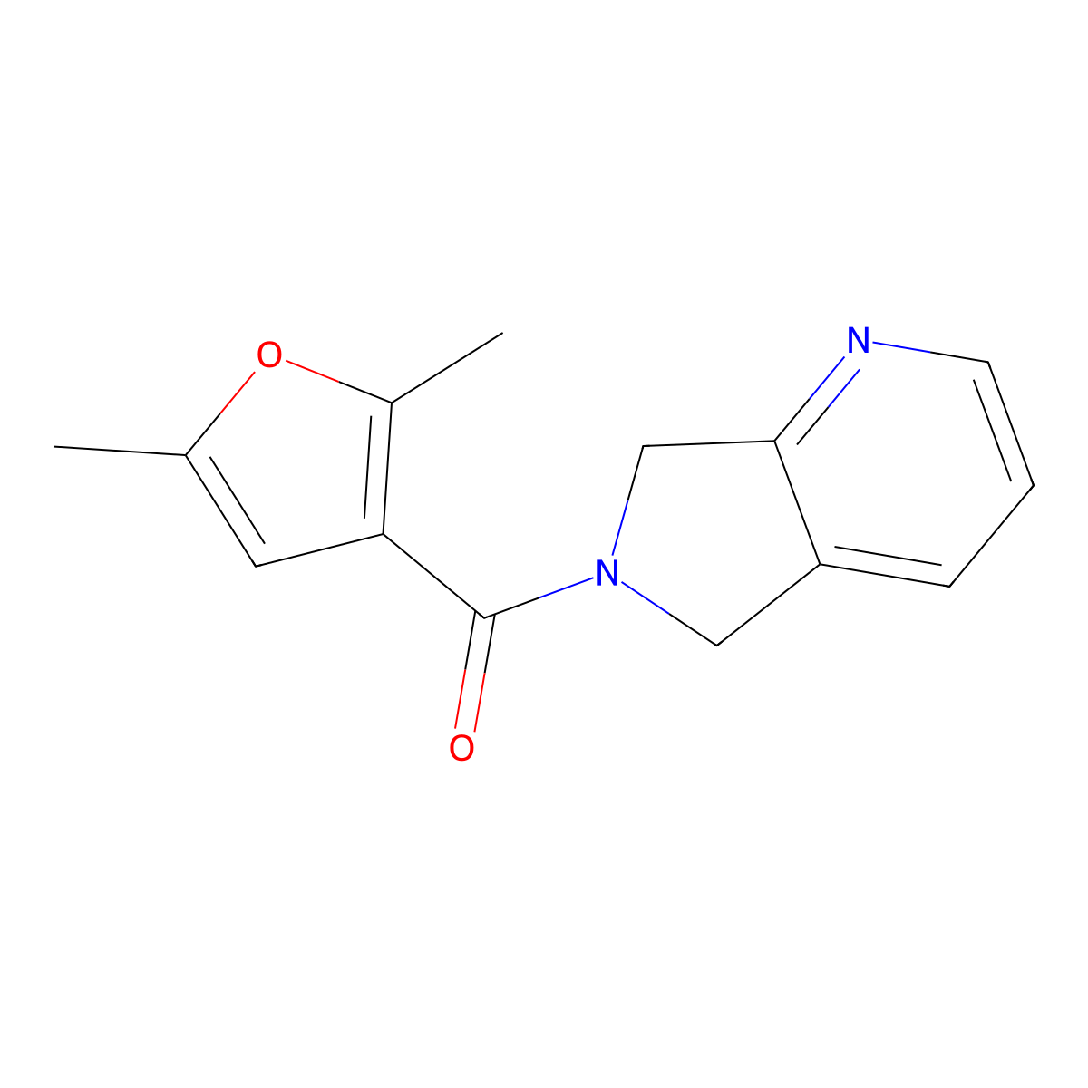 (2,5-dimethylfuran-3-yl)(5H-pyrrolo[3,4-b]pyridin-6(7H)-yl)methanone molecular structure, CAS 2320820-35-5