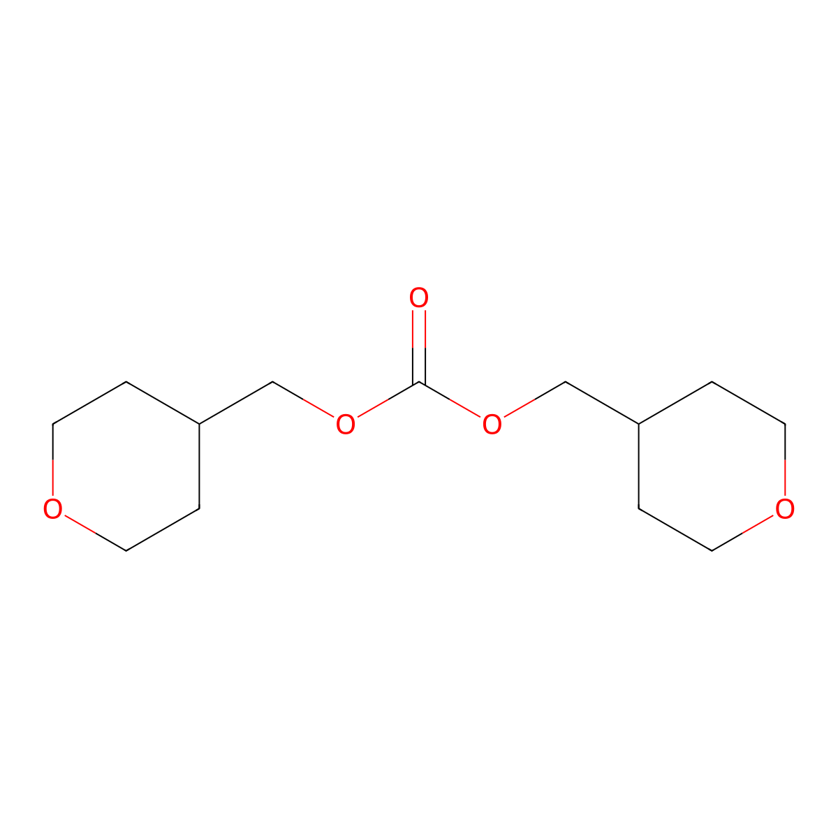 Bis[(oxan-4-yl)methyl] carbonate molecular structure, CAS 2320820-49-1