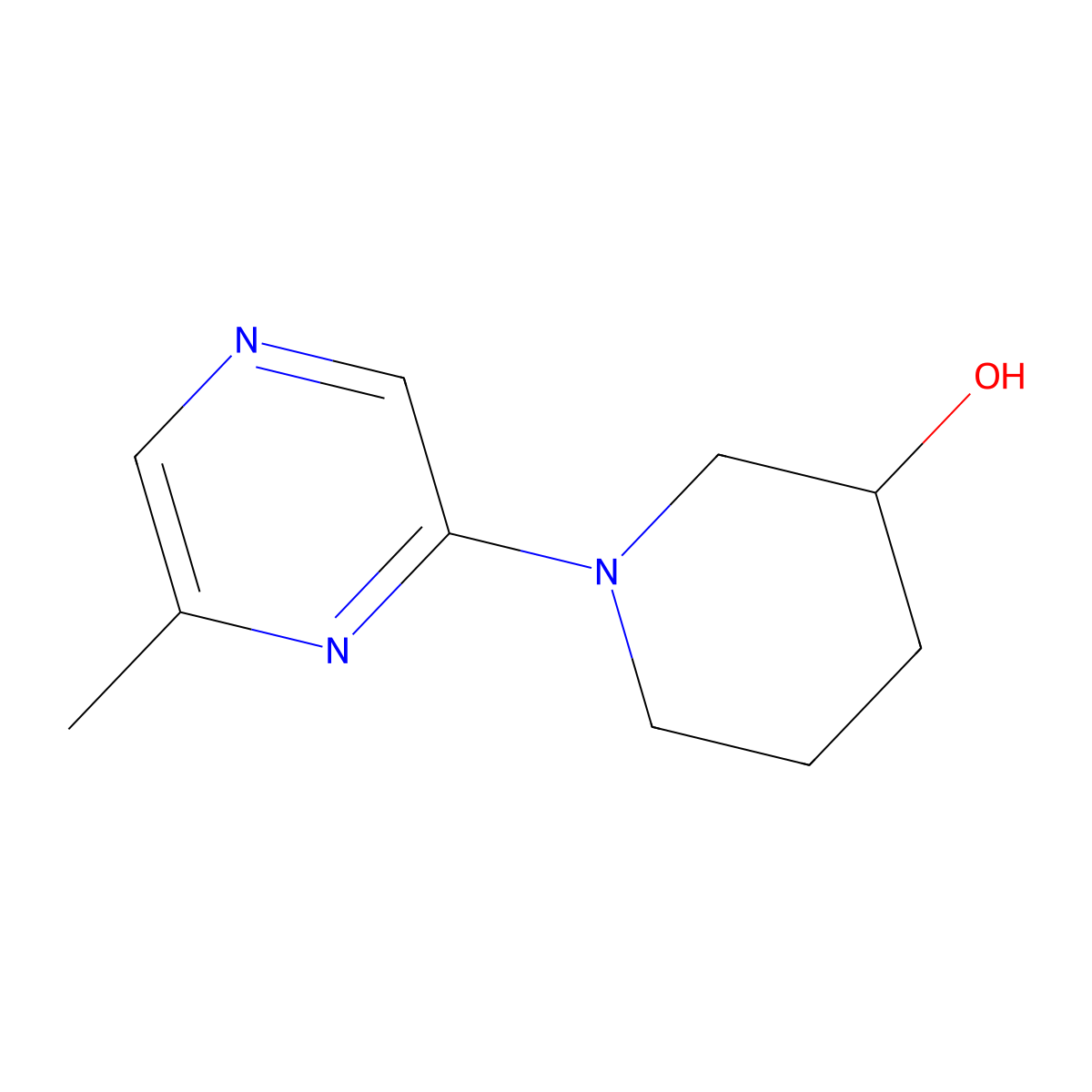 1-(6-Methylpyrazin-2-yl)piperidin-3-ol molecular structure, CAS 2320821-00-7