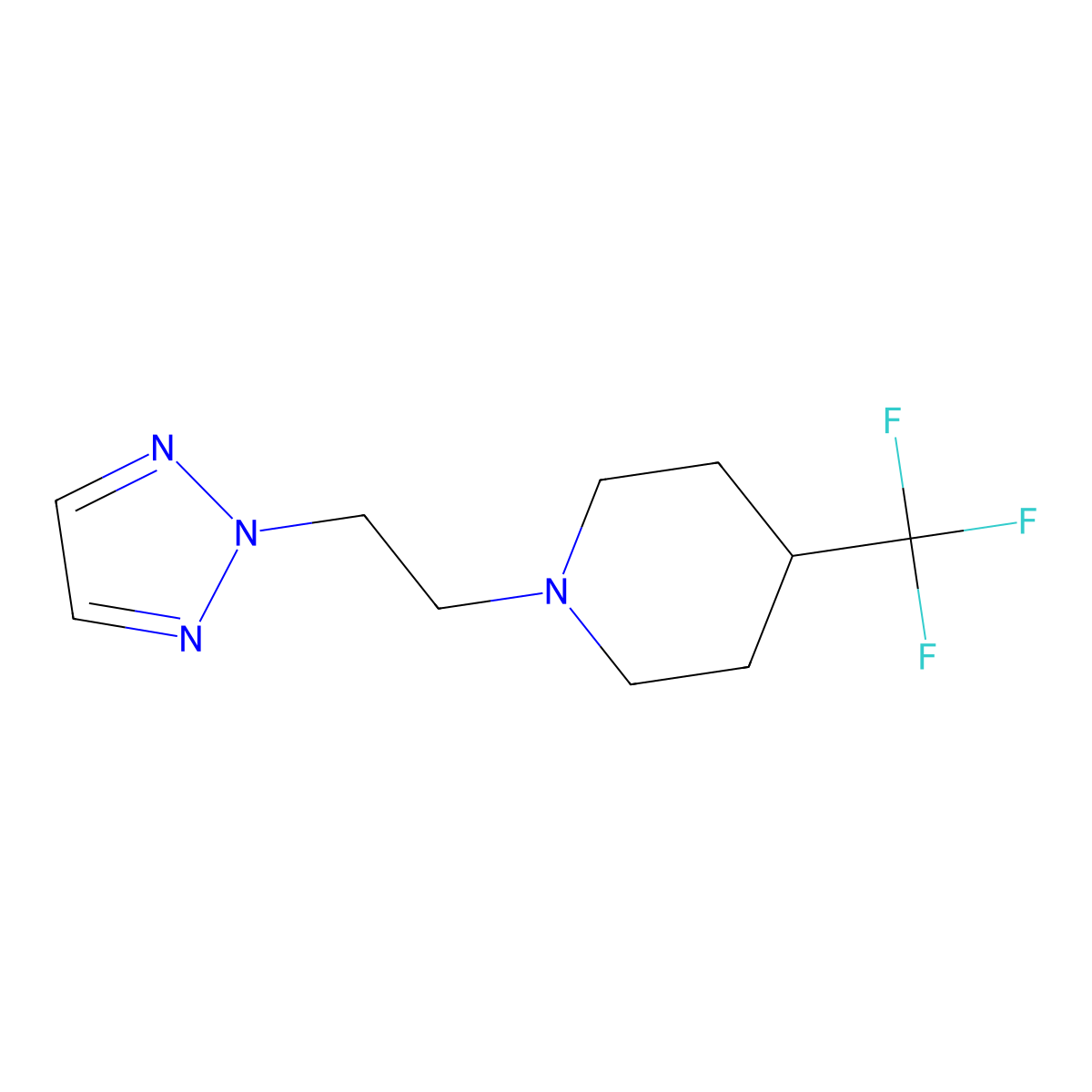 1-(2-(2H-1,2,3-triazol-2-yl)ethyl)-4-(trifluoromethyl)piperidine molecular structure, CAS 2320821-11-0