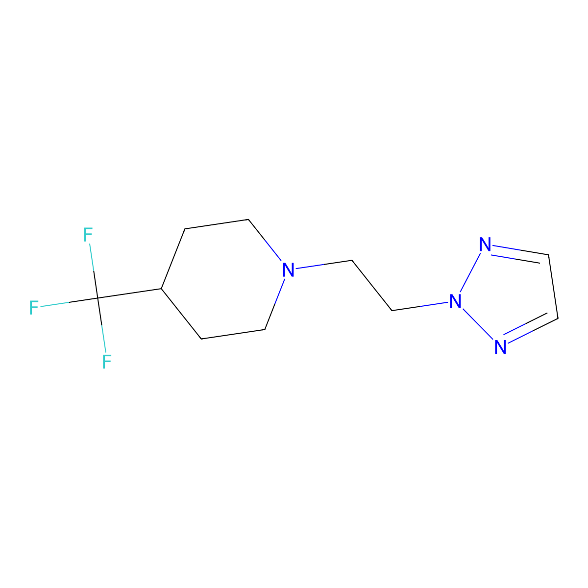 1-(2-(2H-1,2,3-triazol-2-yl)ethyl)-4-(trifluoromethyl)piperidine molecular structure, CAS 2320821-11-0