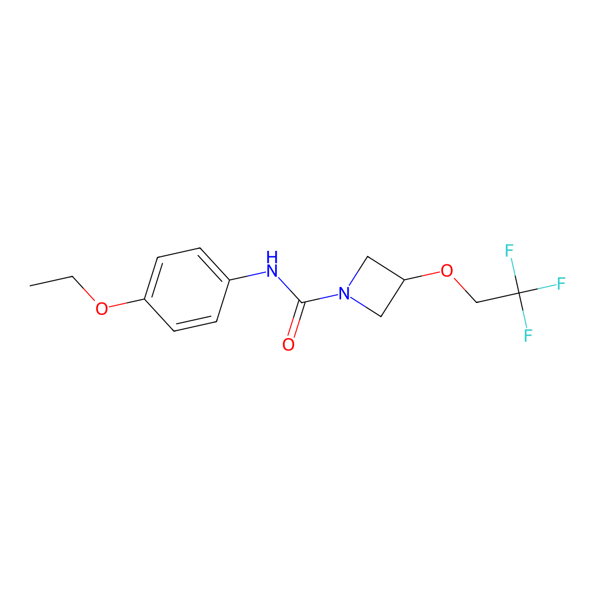 N-(4-ethoxyphenyl)-3-(2,2,2-trifluoroethoxy)azetidine-1-carboxamide molecular structure, CAS 2320822-24-8