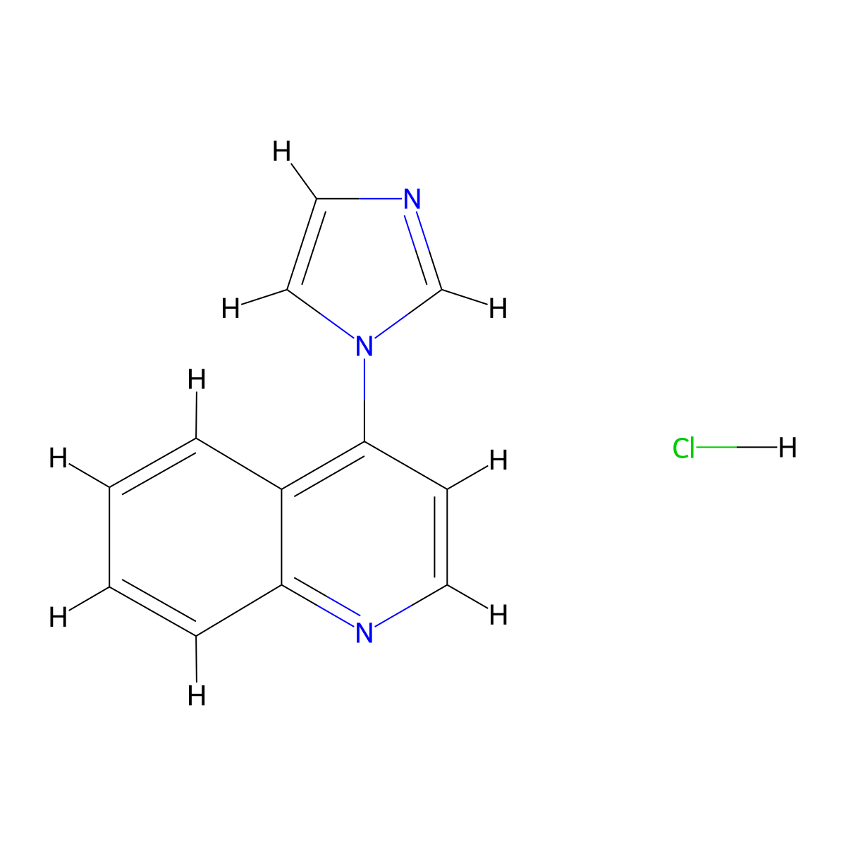 4-(1H-imidazol-1-yl)quinoline hydrochloride molecular structure, CAS 2320823-45-6