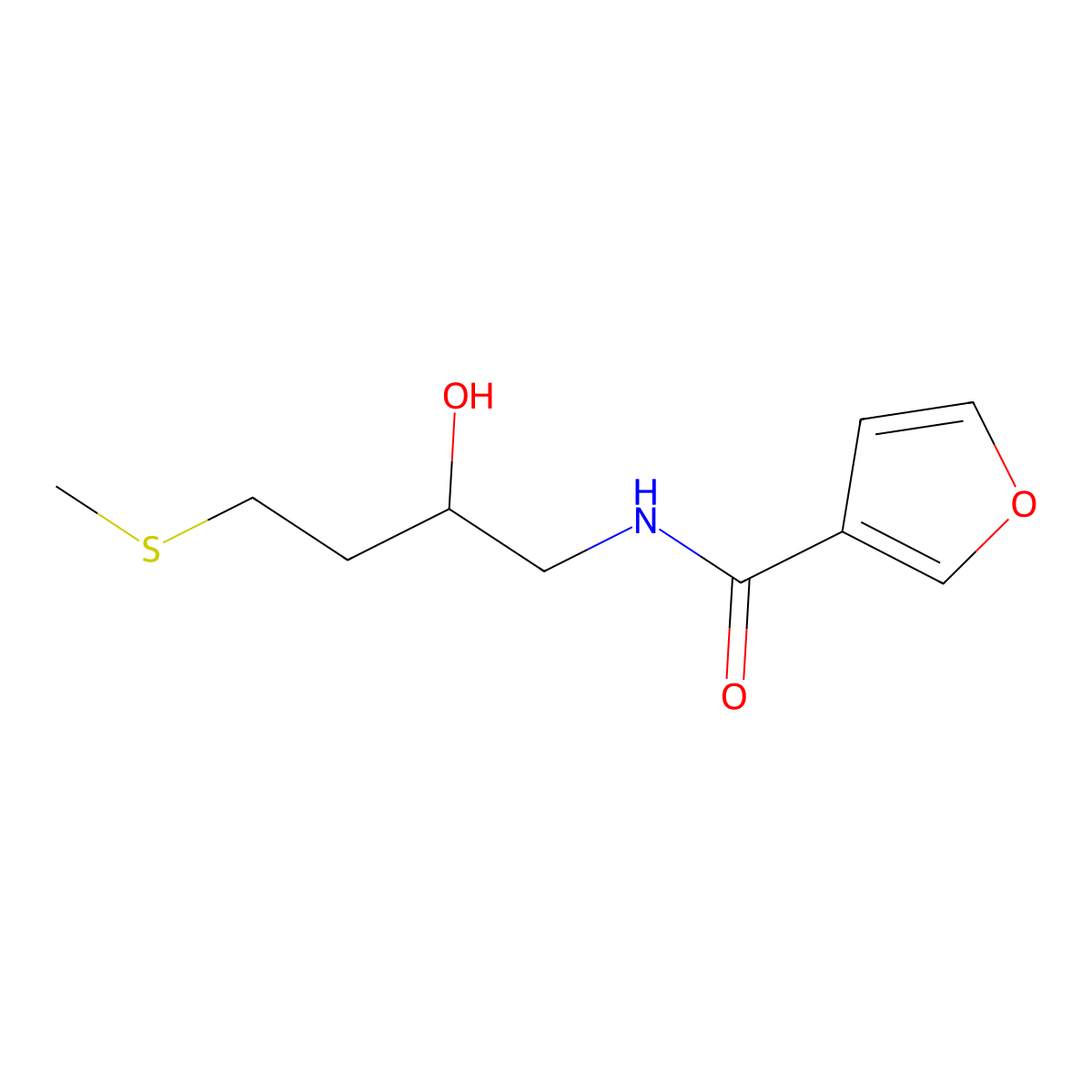 N-[2-hydroxy-4-(methylsulfanyl)butyl]furan-3-carboxamide molecular structure, CAS 2320823-69-4
