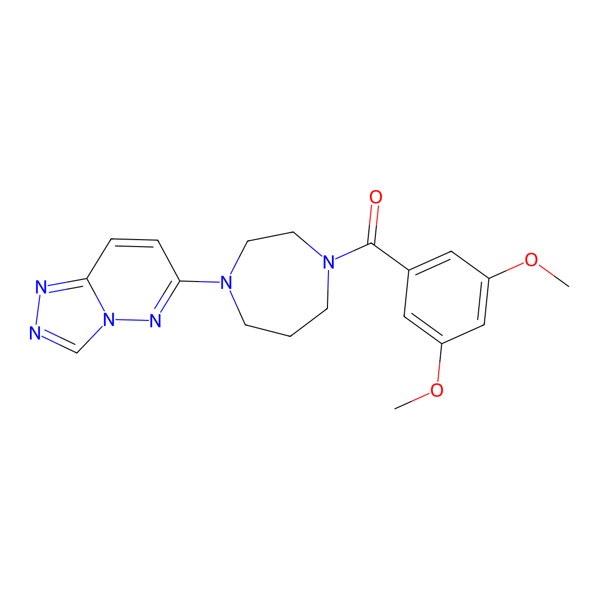 1-(3,5-Dimethoxybenzoyl)-4-{[1,2,4]triazolo[4,3-b]pyridazin-6-yl}-1,4-diazepane molecular structure, CAS 2320823-90-1