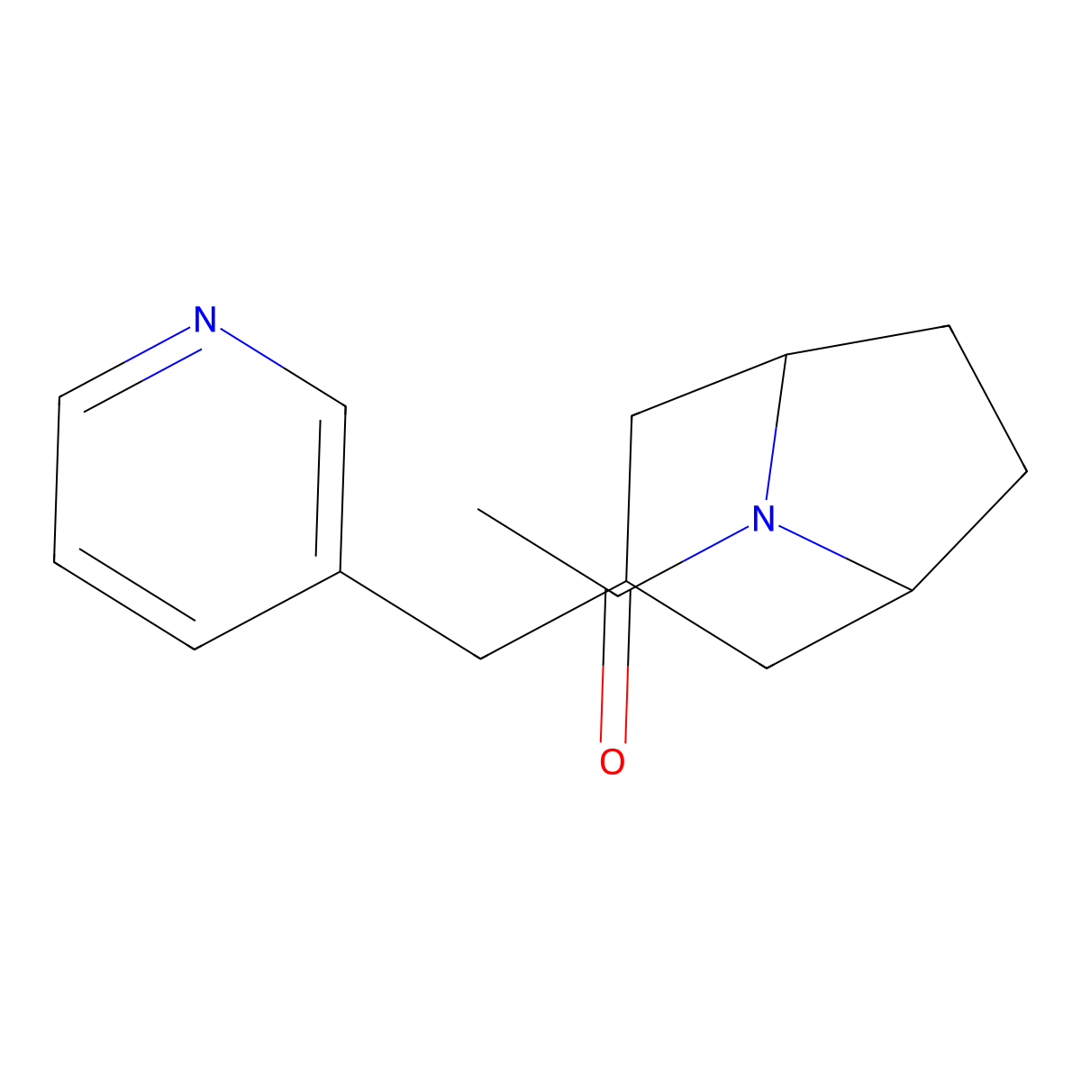 1-{3-[(Pyridin-3-yl)methyl]-8-azabicyclo[3.2.1]octan-8-yl}ethan-1-one molecular structure, CAS 2320850-12-0