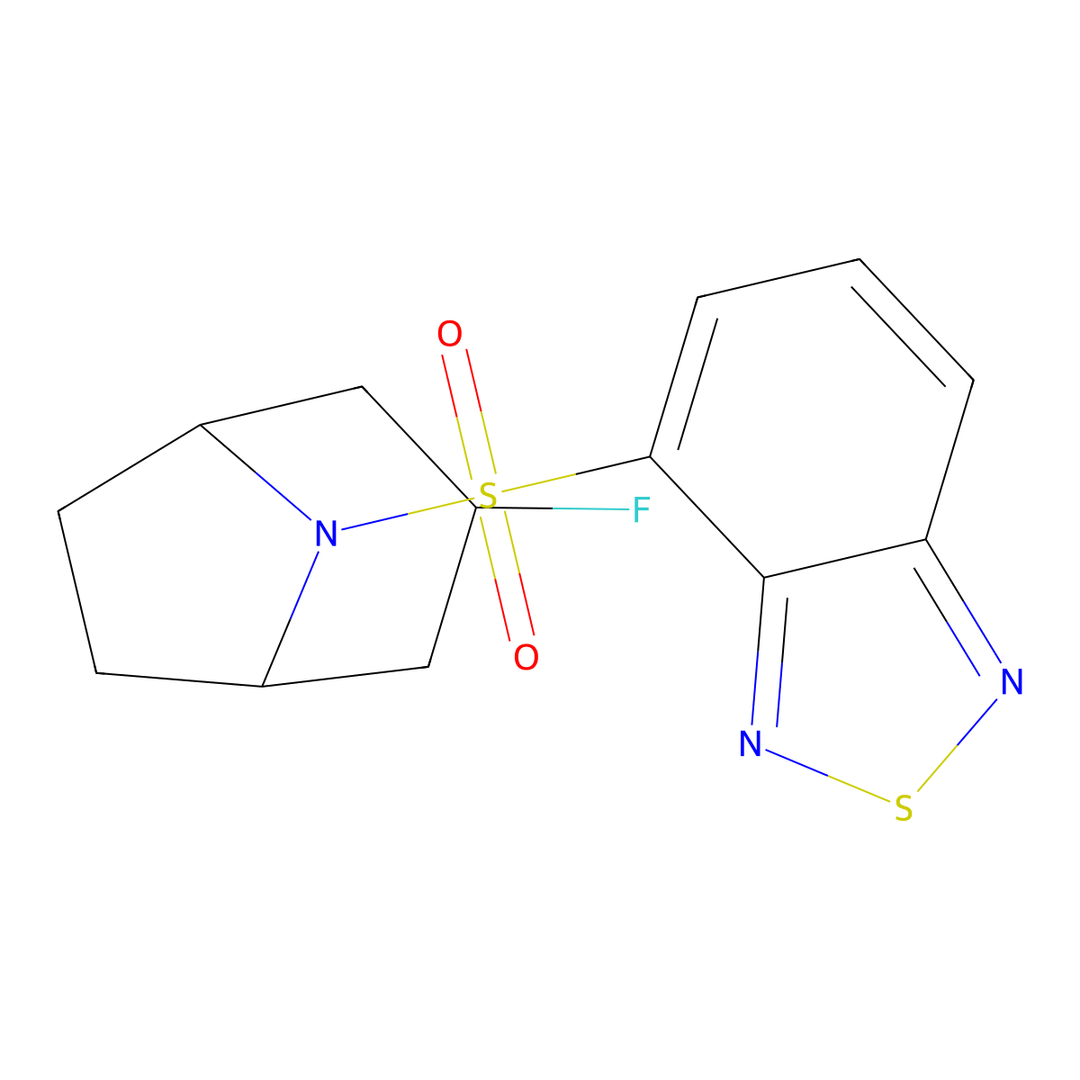 4-({3-Fluoro-8-azabicyclo[3.2.1]octan-8-yl}sulfonyl)-2,1,3-benzothiadiazole molecular structure, CAS 2320851-66-7