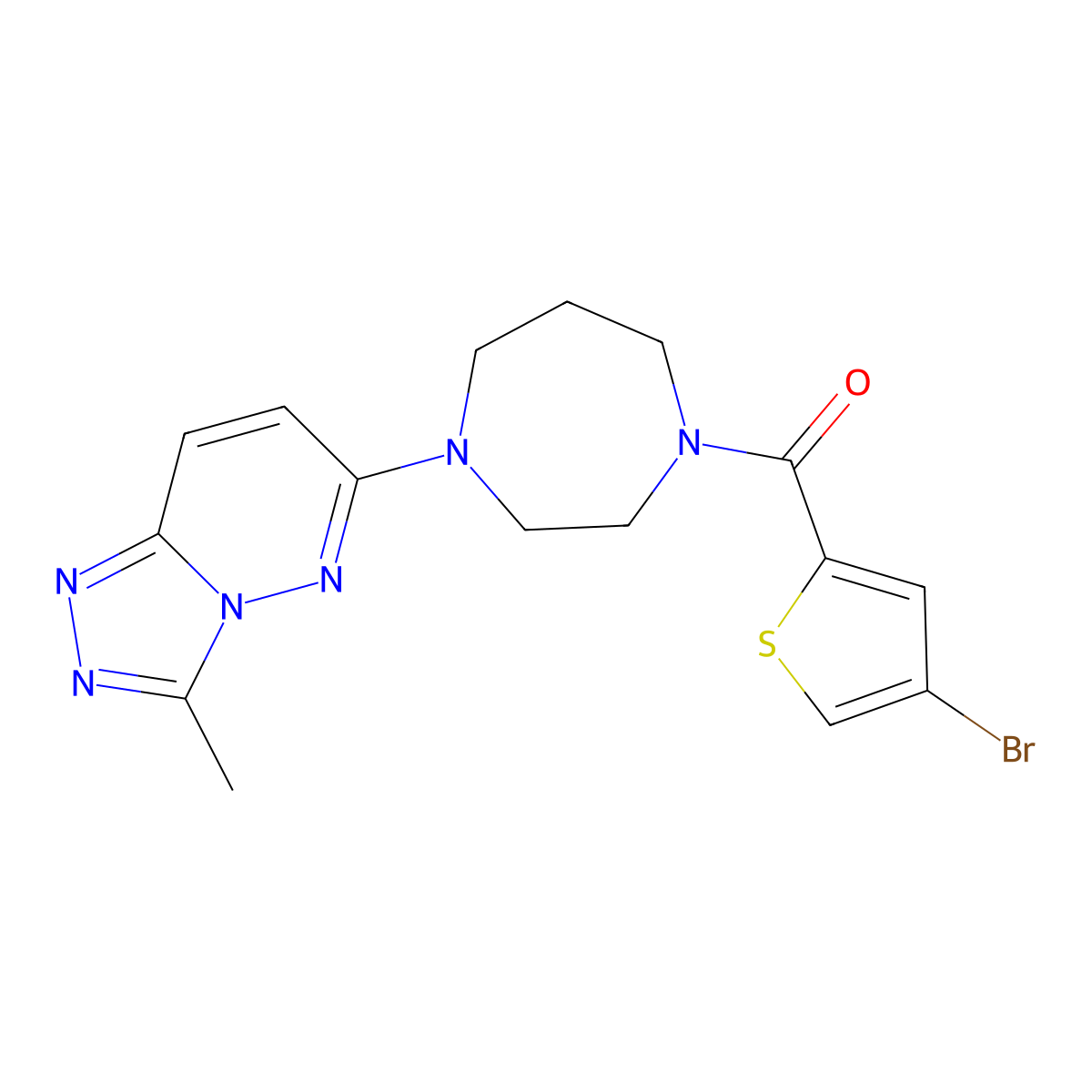 1-(4-Bromothiophene-2-carbonyl)-4-{3-methyl-[1,2,4]triazolo[4,3-b]pyridazin-6-yl}-1,4-diazepane molecular structure, CAS 2320852-05-7