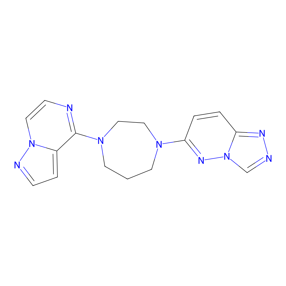 1-{Pyrazolo[1,5-a]pyrazin-4-yl}-4-{[1,2,4]triazolo[4,3-b]pyridazin-6-yl}-1,4-diazepane molecular structure, CAS 2320852-90-0