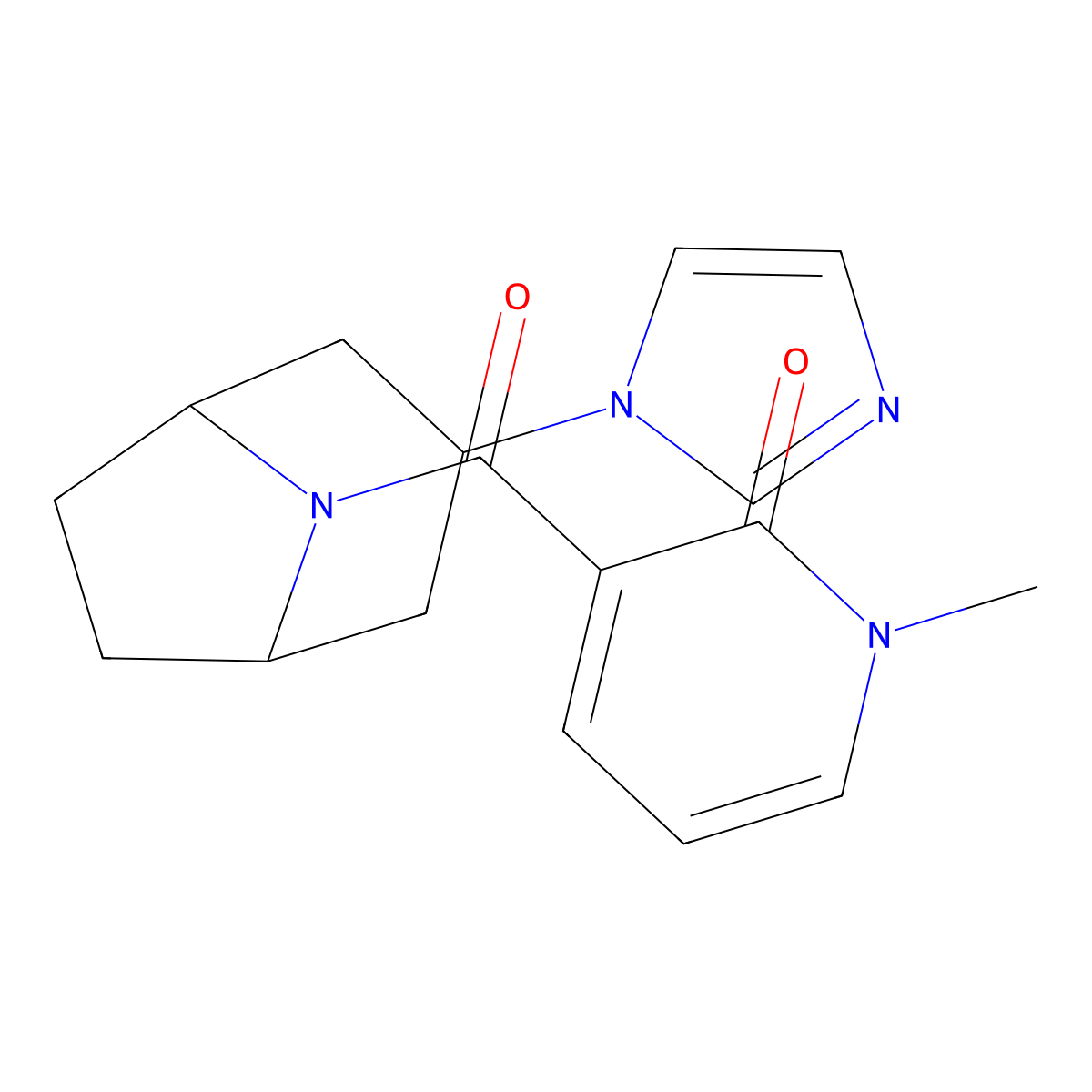 3-[3-(1H-imidazol-1-yl)-8-azabicyclo[3.2.1]octane-8-carbonyl]-1-methyl-1,2-dihydropyridin-2-one molecular structure, CAS 2320853-41-4