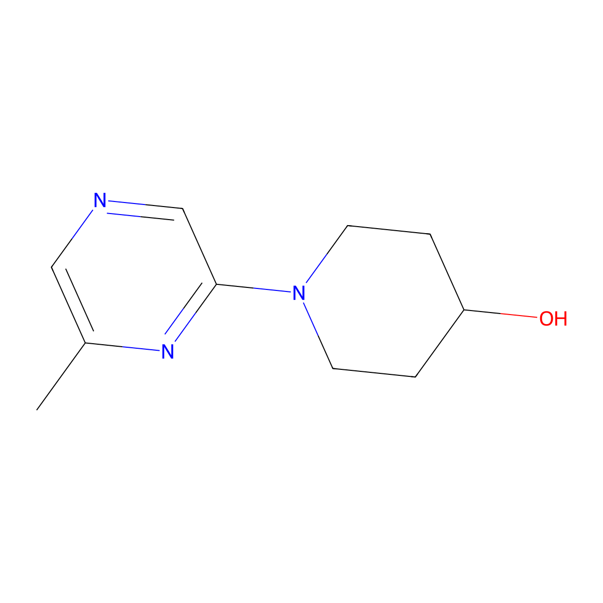 1-(6-Methylpyrazin-2-yl)piperidin-4-ol molecular structure, CAS 2320853-61-8