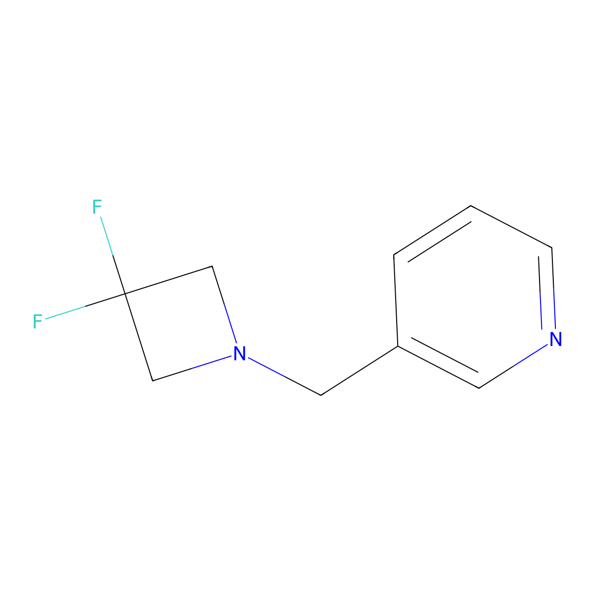 3-((3,3-Difluoroazetidin-1-yl)methyl)pyridine molecular structure, CAS 2320854-19-9