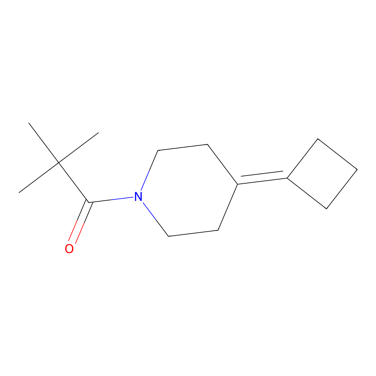 1-(4-Cyclobutylidenepiperidin-1-yl)-2,2-dimethylpropan-1-one molecular structure, CAS 2320855-40-9