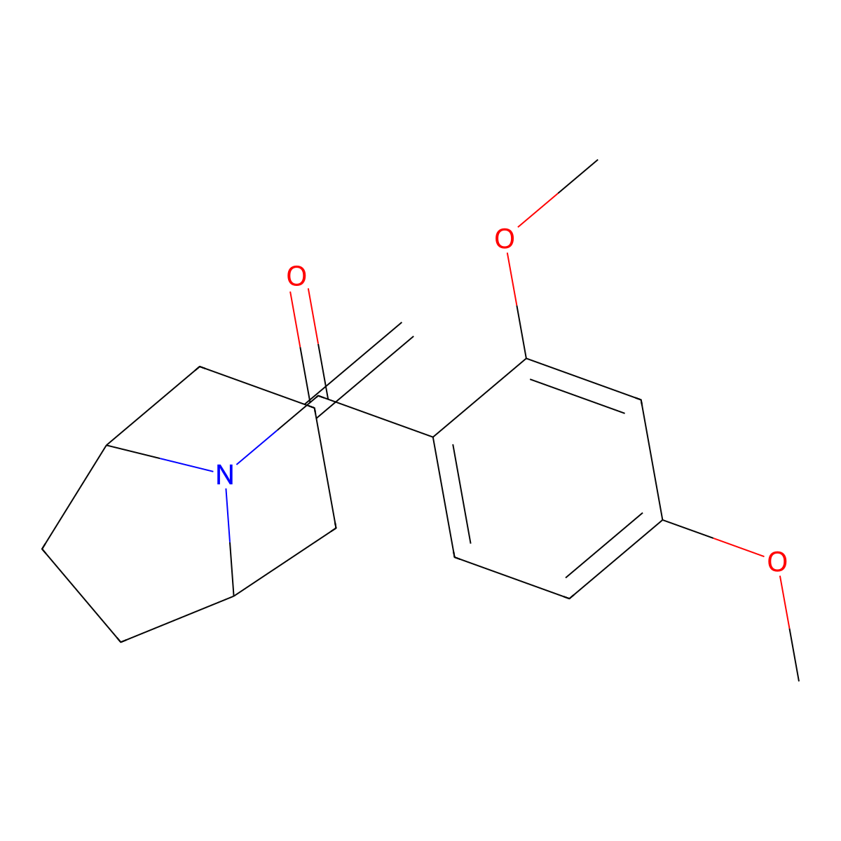 8-(2,4-Dimethoxybenzoyl)-3-methylidene-8-azabicyclo[3.2.1]octane molecular structure, CAS 2320856-07-1