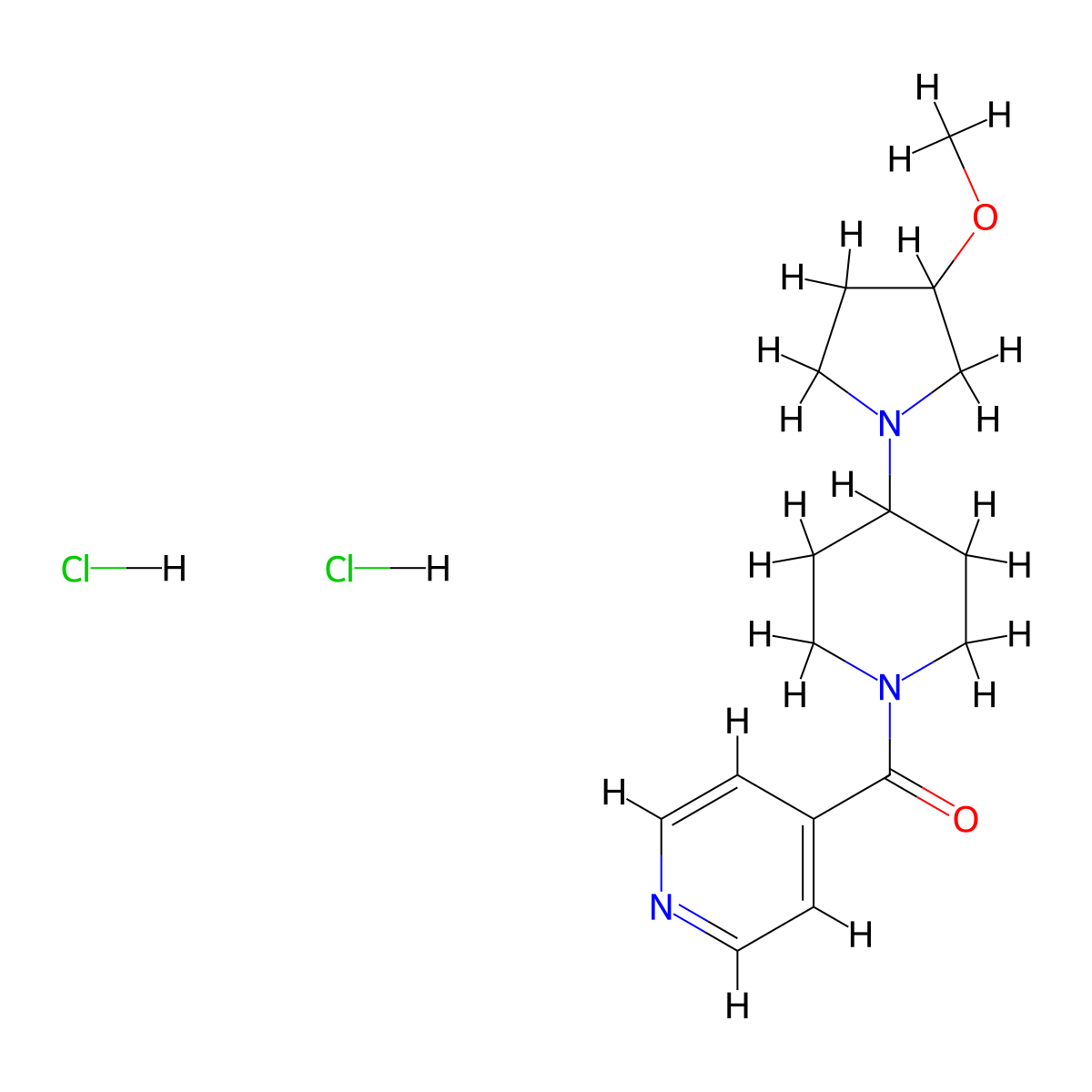 4-[4-(3-Methoxypyrrolidin-1-yl)piperidine-1-carbonyl]pyridine dihydrochloride molecular structure, CAS 2320857-80-3