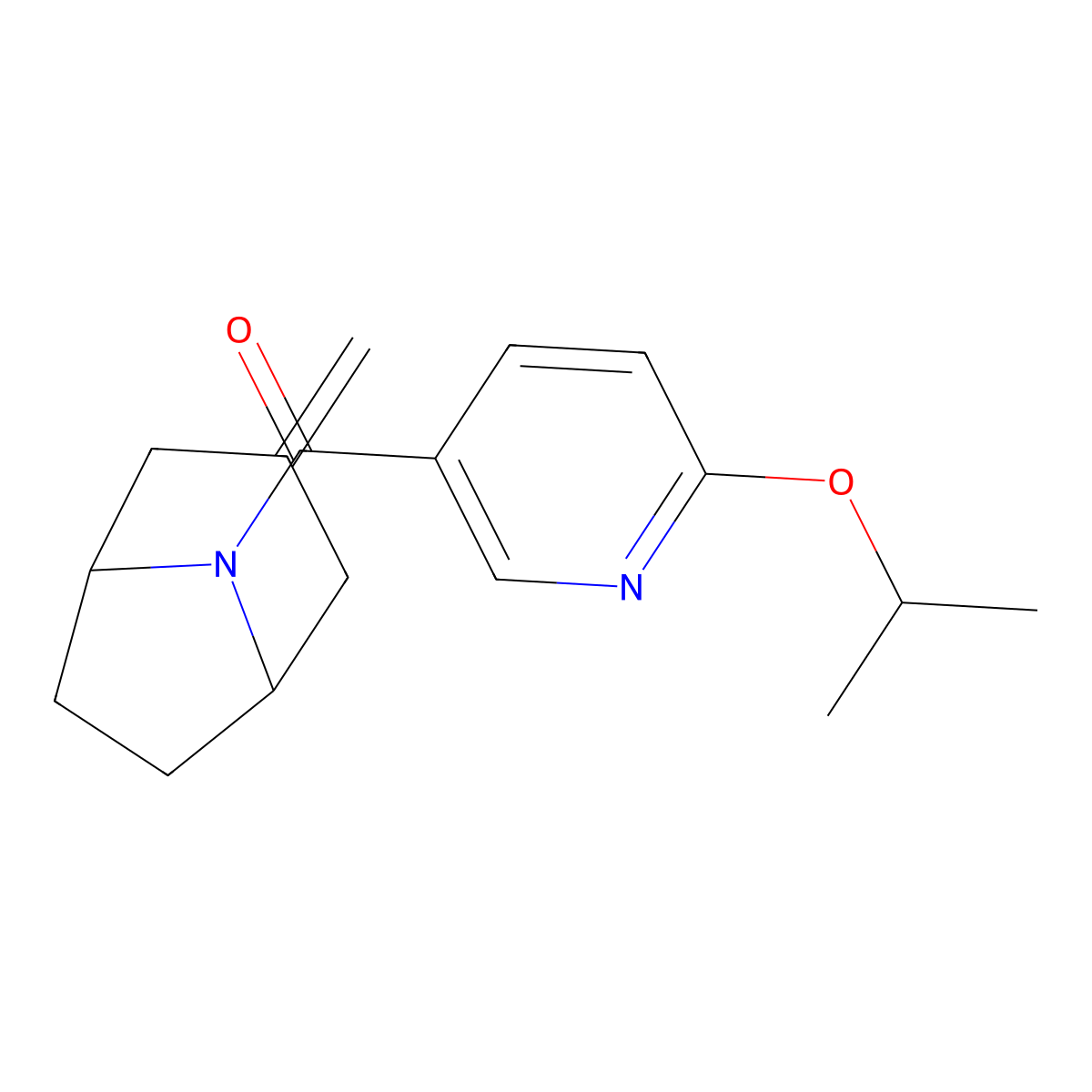 3-Methylidene-8-[6-(propan-2-yloxy)pyridine-3-carbonyl]-8-azabicyclo[3.2.1]octane molecular structure, CAS 2320859-04-7