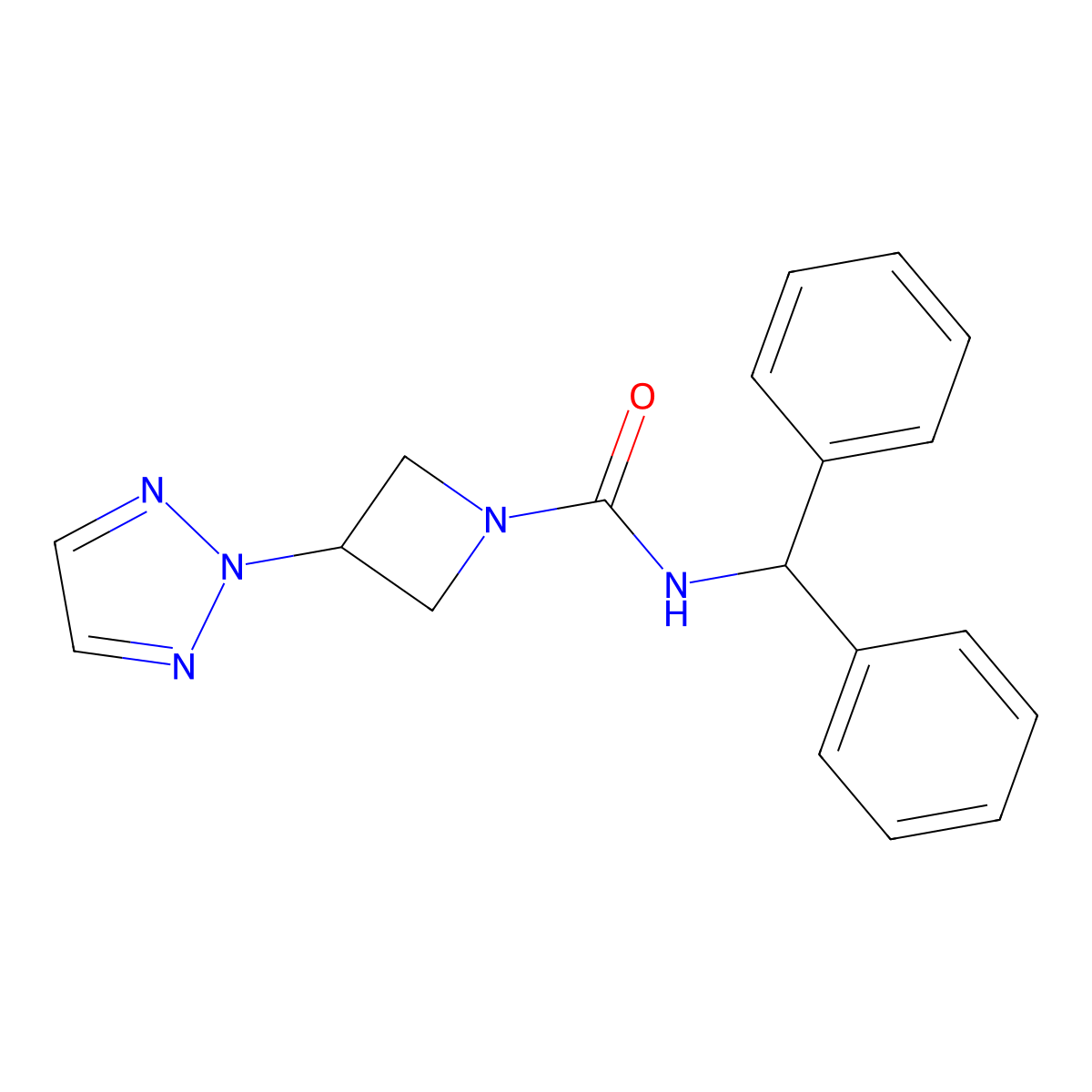 N-(diphenylmethyl)-3-(2H-1,2,3-triazol-2-yl)azetidine-1-carboxamide molecular structure, CAS 2320859-48-9