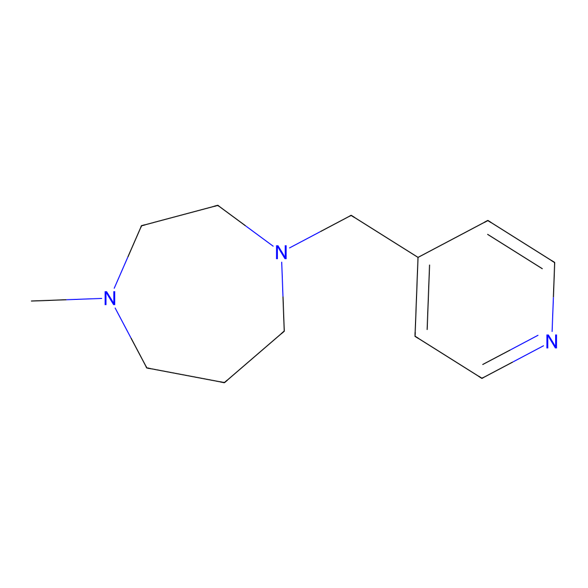 1-Methyl-4-(pyridin-4-ylmethyl)-1,4-diazepane molecular structure, CAS 2320860-02-2