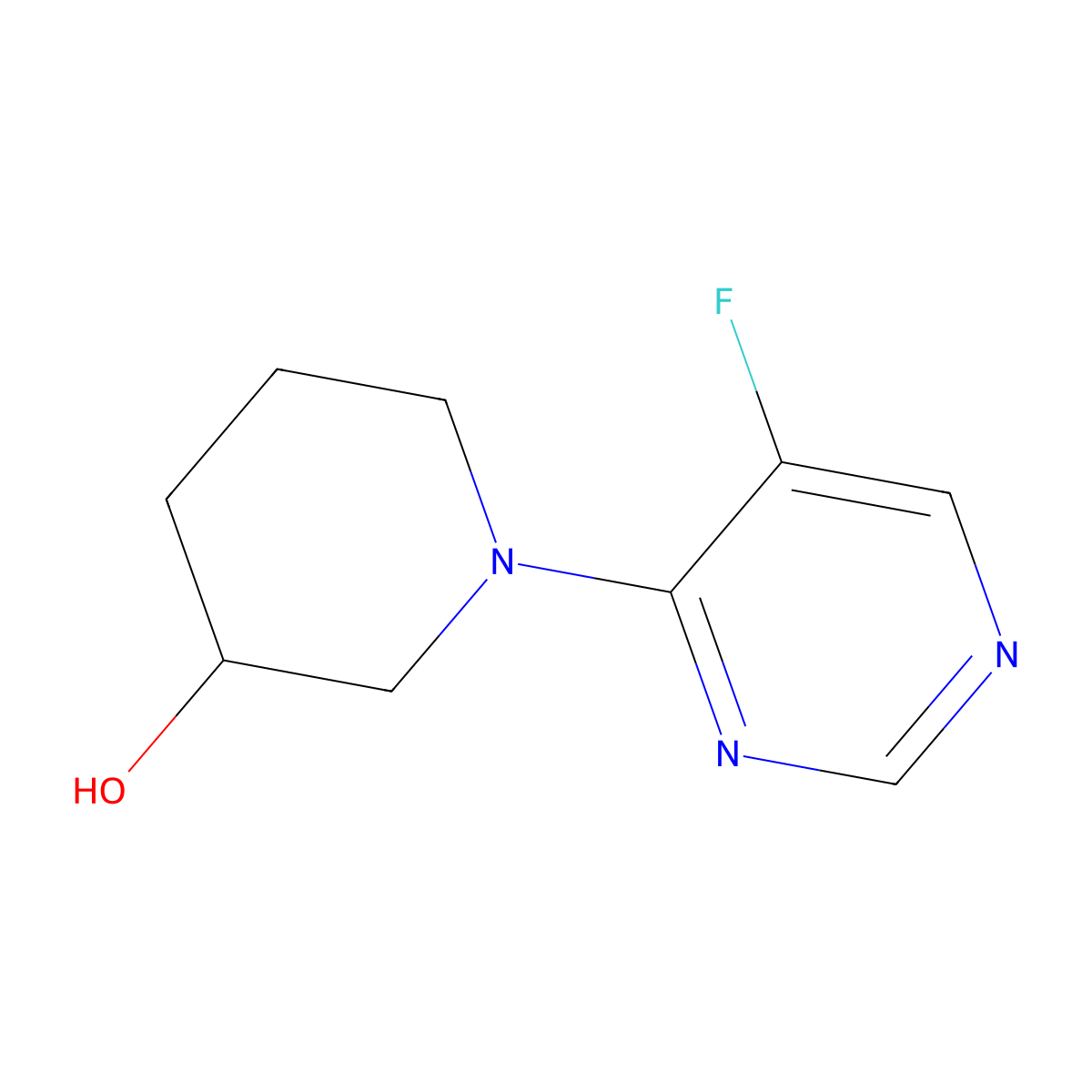 1-(5-Fluoropyrimidin-4-yl)piperidin-3-ol molecular structure, CAS 2320860-11-3