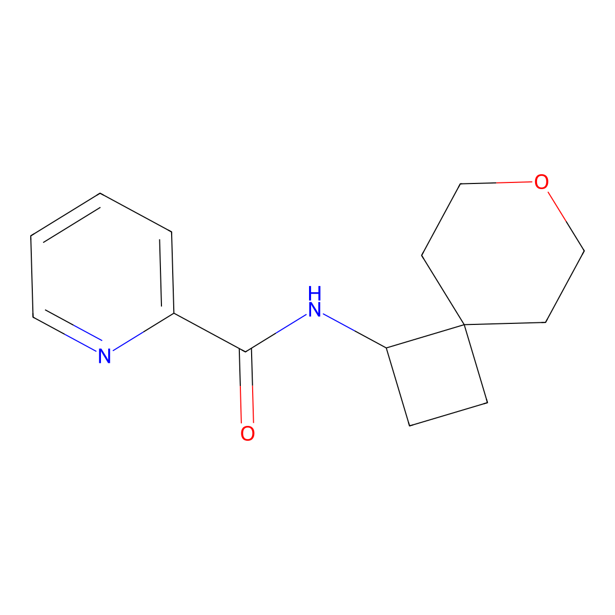 N-(7-oxaspiro[3.5]nonan-1-yl)picolinamide molecular structure, CAS 2320860-20-4