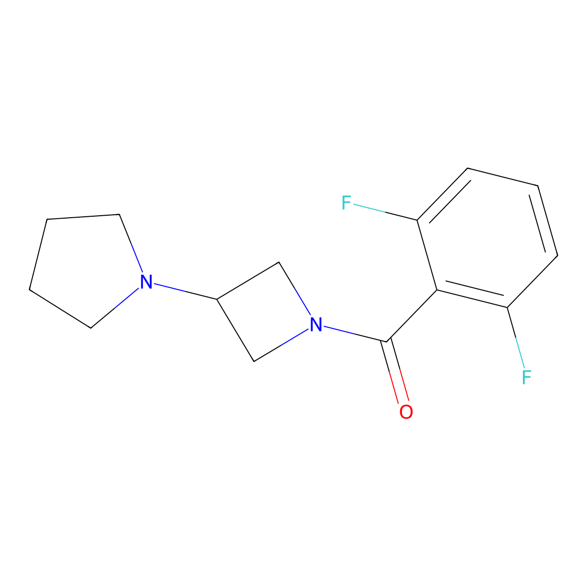 1-[1-(2,6-Difluorobenzoyl)azetidin-3-yl]pyrrolidine molecular structure, CAS 2320860-22-6