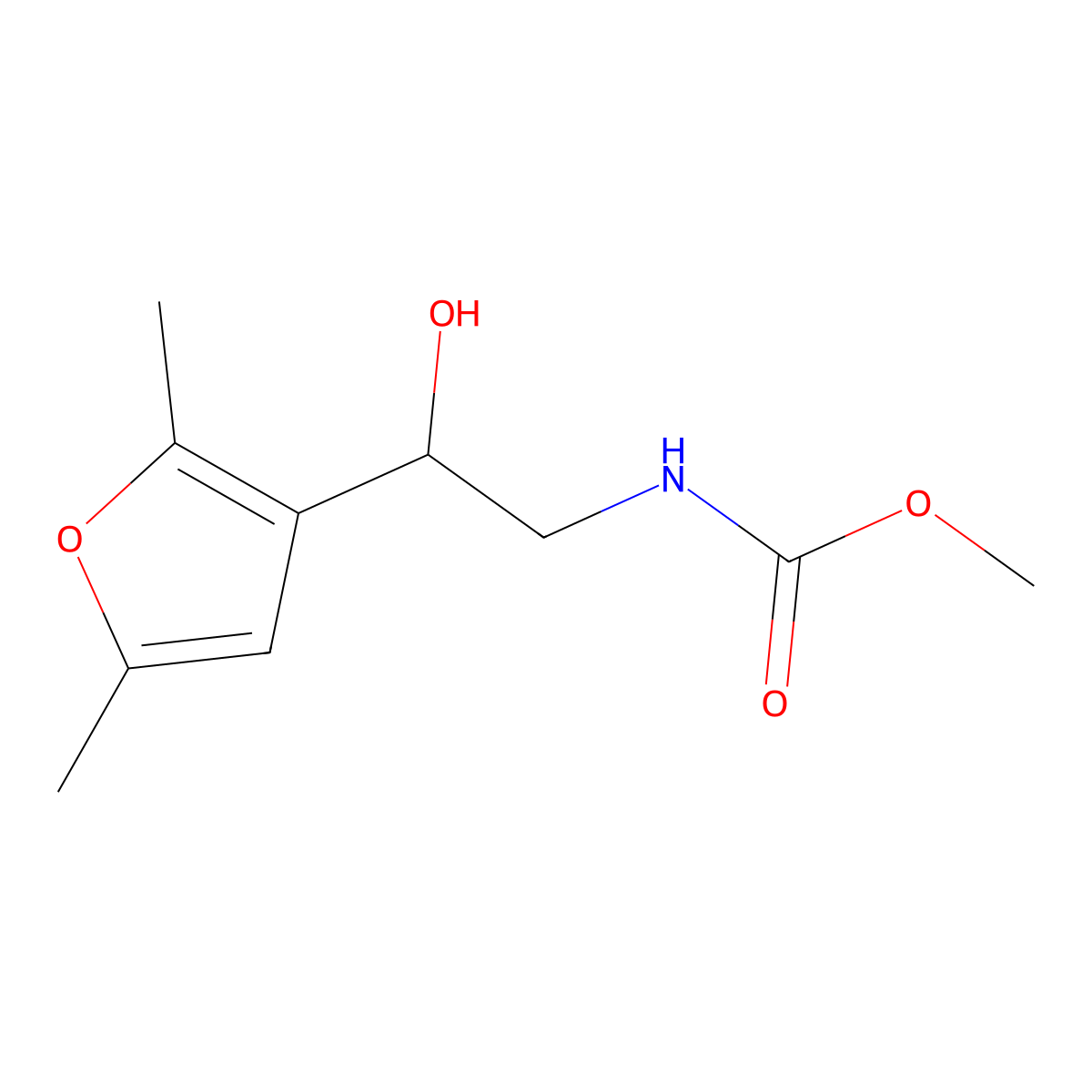 methyl N-[2-(2,5-dimethylfuran-3-yl)-2-hydroxyethyl]carbamate molecular structure, CAS 2320860-45-3