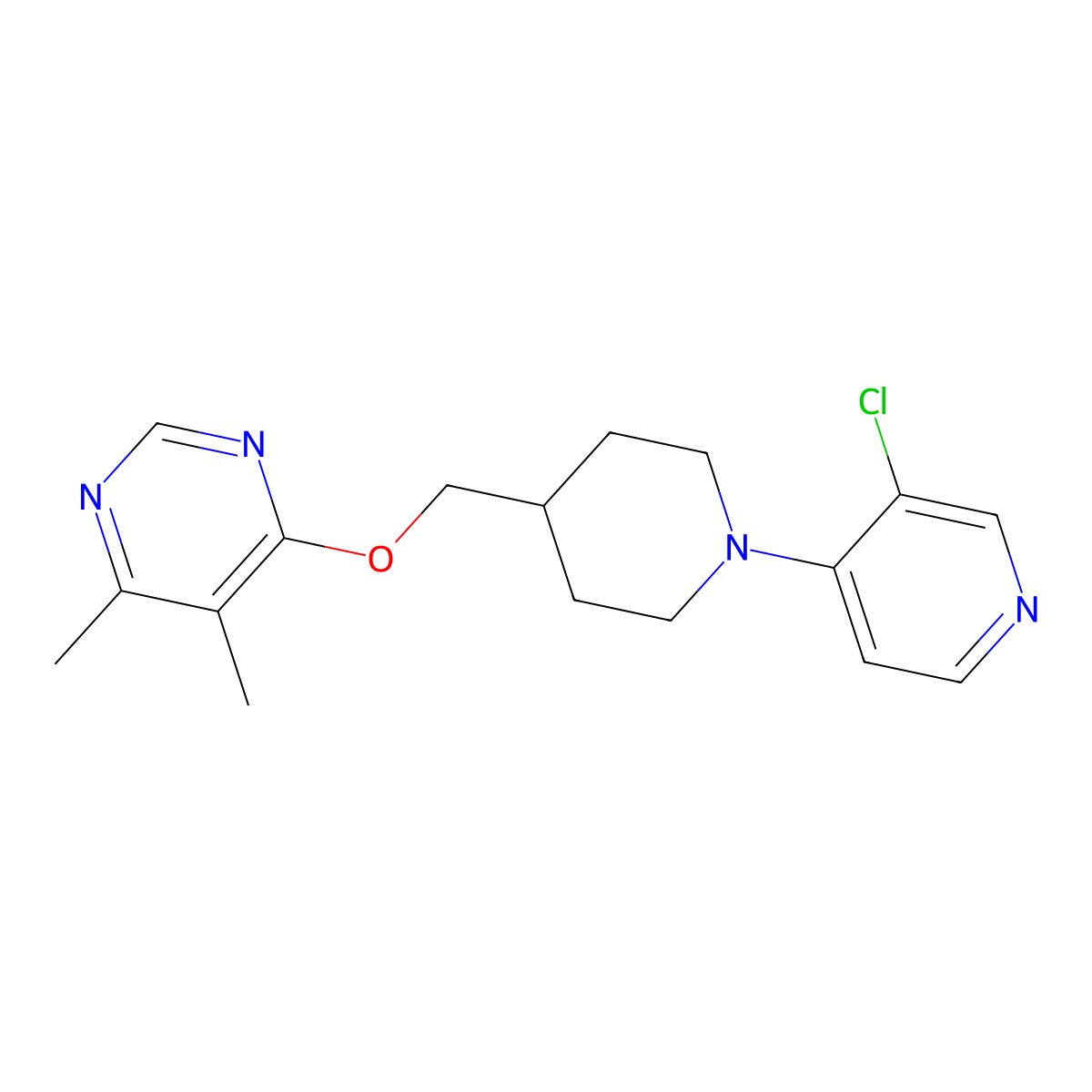 4-{[1-(3-Chloropyridin-4-yl)piperidin-4-yl]methoxy}-5,6-dimethylpyrimidine molecular structure, CAS 2320861-65-0