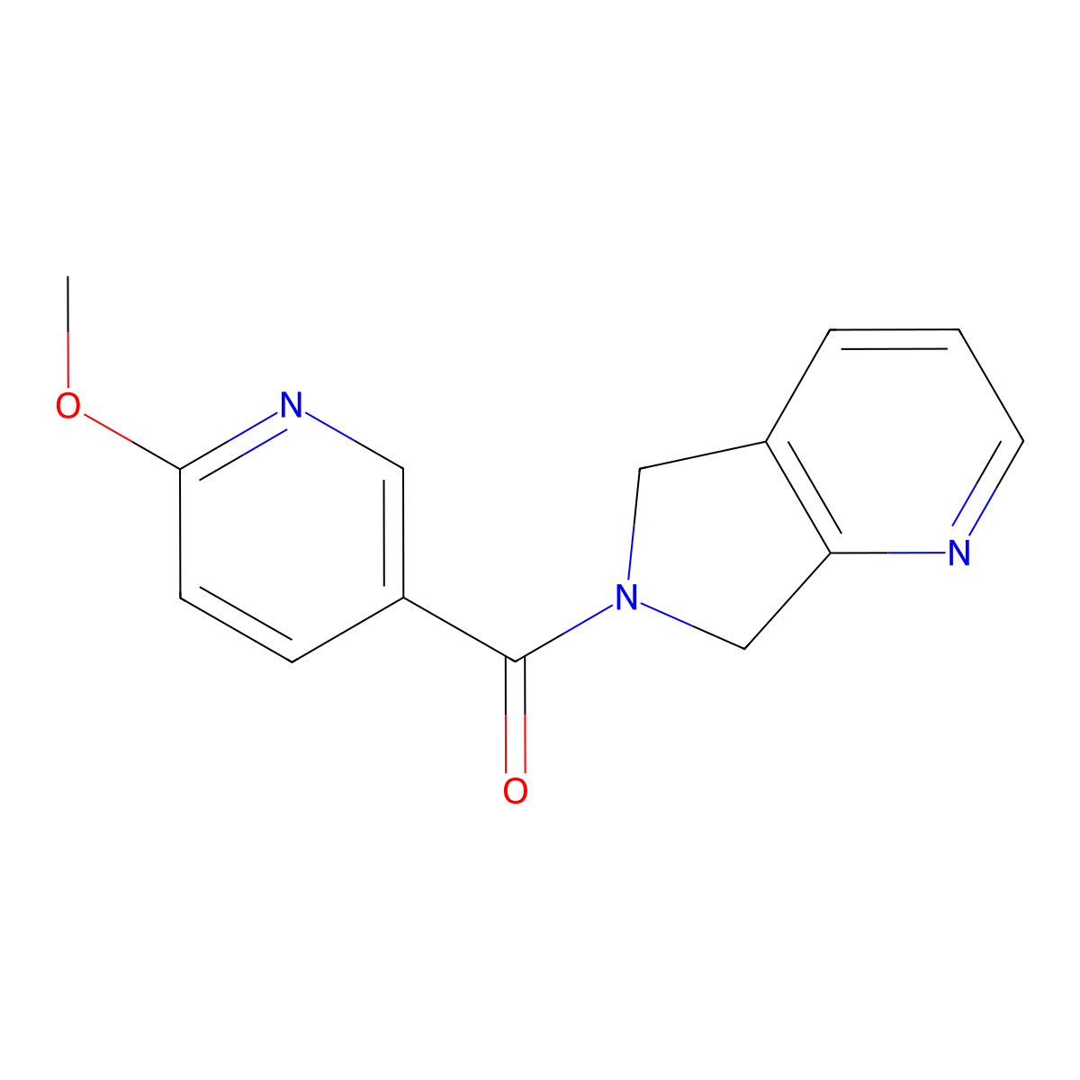 (6-methoxypyridin-3-yl)(5H-pyrrolo[3,4-b]pyridin-6(7H)-yl)methanone molecular structure, CAS 2320861-91-2