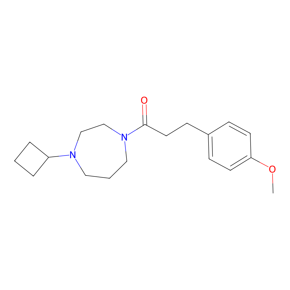 1-(4-Cyclobutyl-1,4-diazepan-1-yl)-3-(4-methoxyphenyl)propan-1-one molecular structure, CAS 2320862-00-6