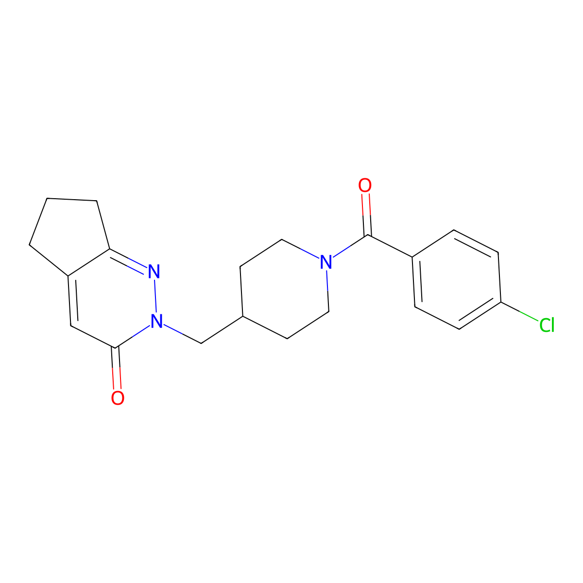 2-{[1-(4-chlorobenzoyl)piperidin-4-yl]methyl}-2H,3H,5H,6H,7H-cyclopenta[c]pyridazin-3-one molecular structure, CAS 2320885-48-9