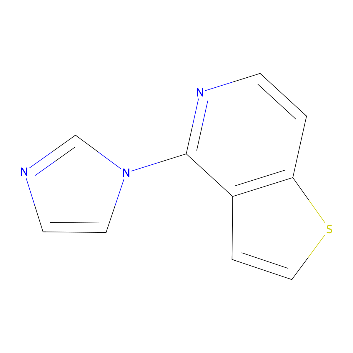 1-{thieno[3,2-c]pyridin-4-yl}-1H-imidazole molecular structure, CAS 2320887-28-1