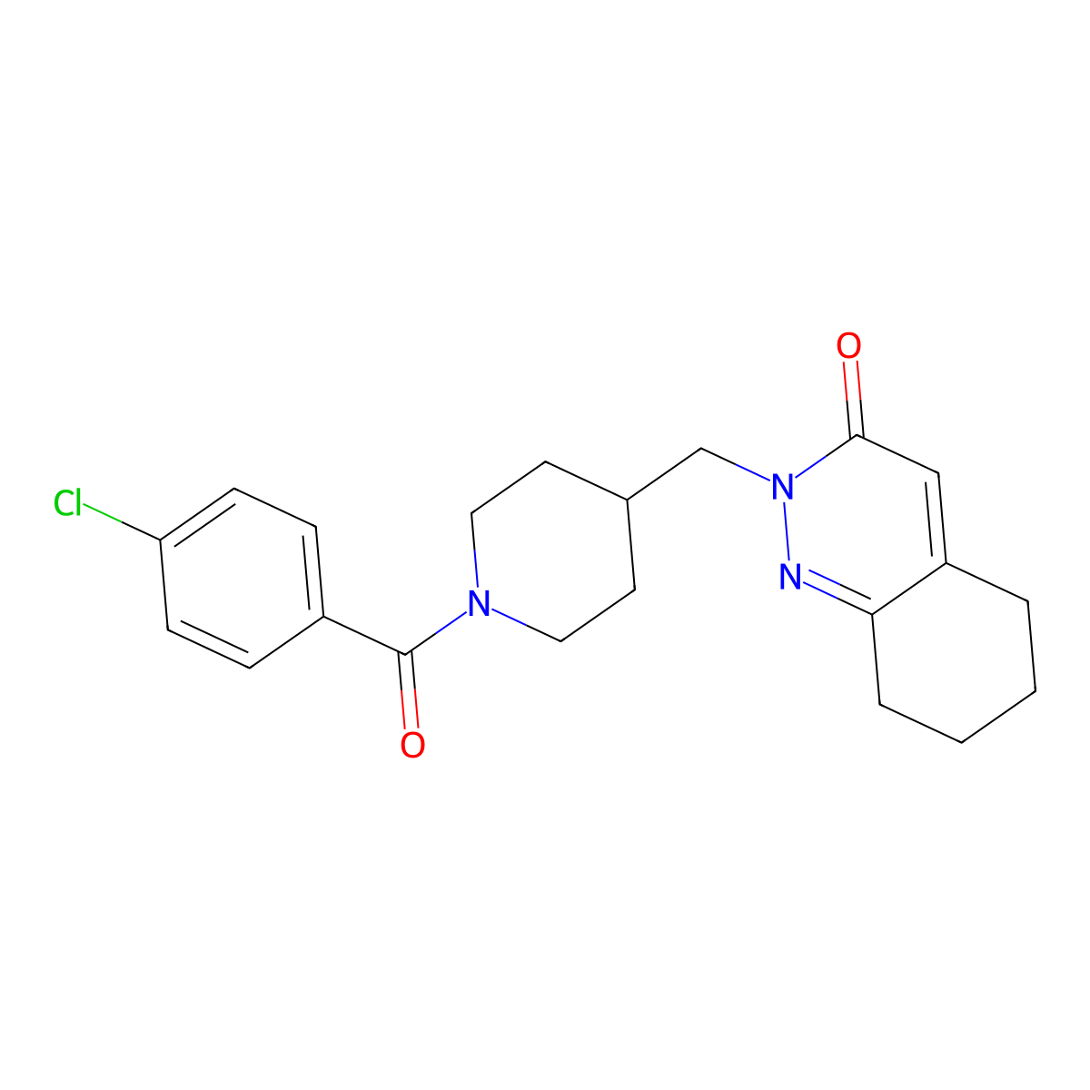 2-{[1-(4-Chlorobenzoyl)piperidin-4-yl]methyl}-2,3,5,6,7,8-hexahydrocinnolin-3-one molecular structure, CAS 2320888-53-5
