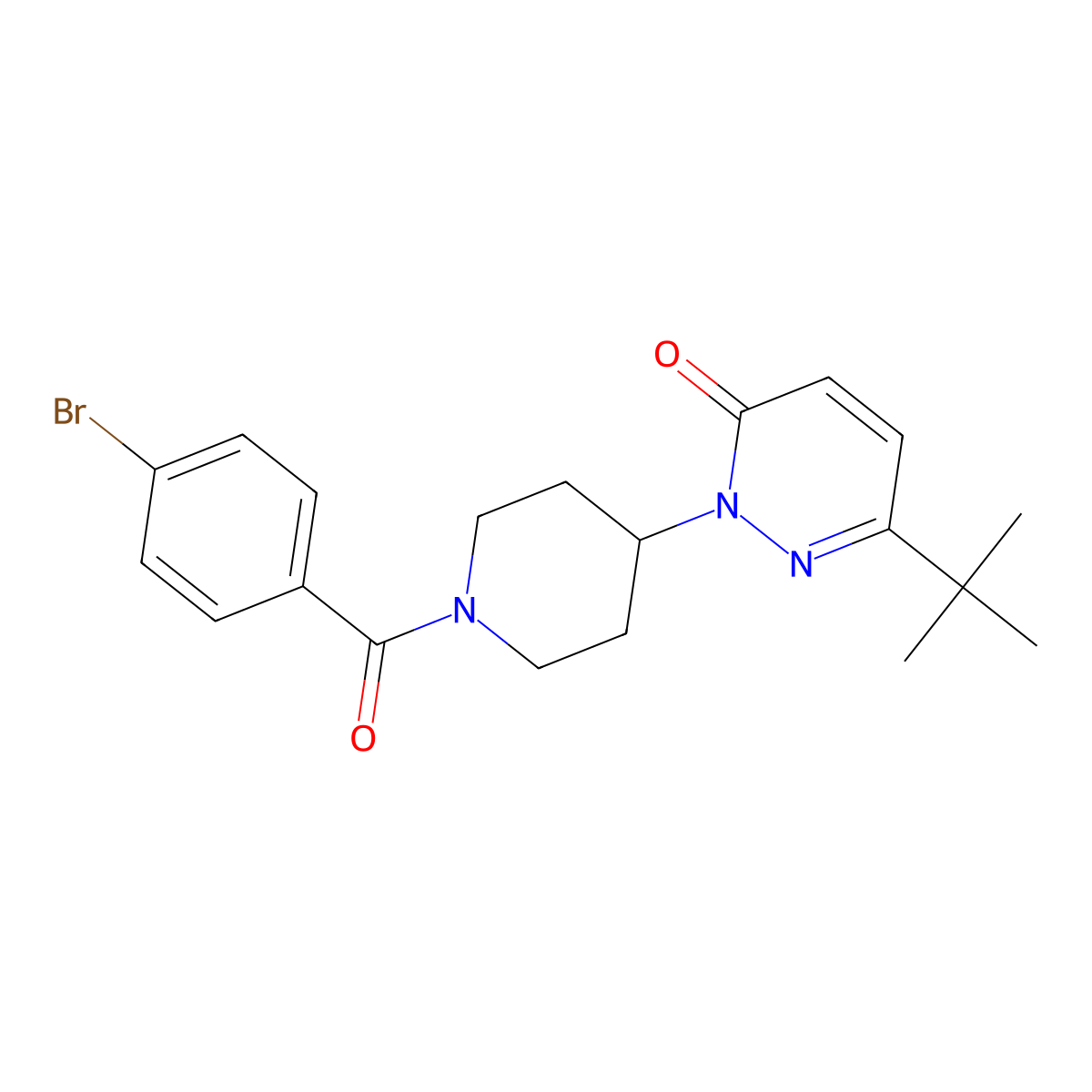 2-[1-(4-Bromobenzoyl)piperidin-4-yl]-6-tert-butyl-2,3-dihydropyridazin-3-one molecular structure, CAS 2320888-67-1