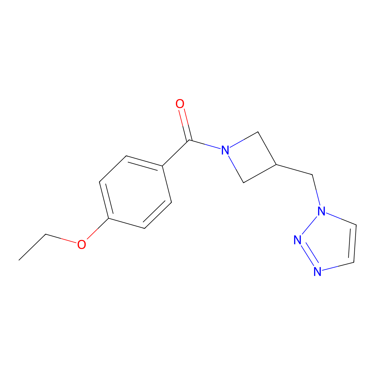 1-{[1-(4-ethoxybenzoyl)azetidin-3-yl]methyl}-1H-1,2,3-triazole molecular structure, CAS 2320889-59-4