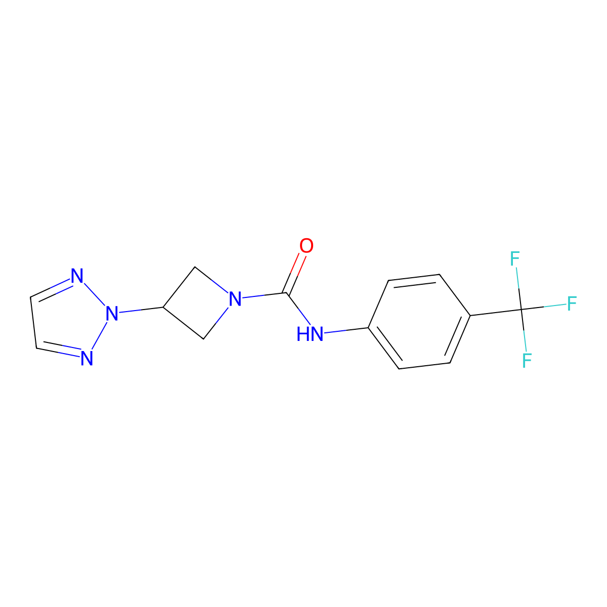 3-(2H-1,2,3-triazol-2-yl)-N-[4-(trifluoromethyl)phenyl]azetidine-1-carboxamide molecular structure, CAS 2320890-10-4