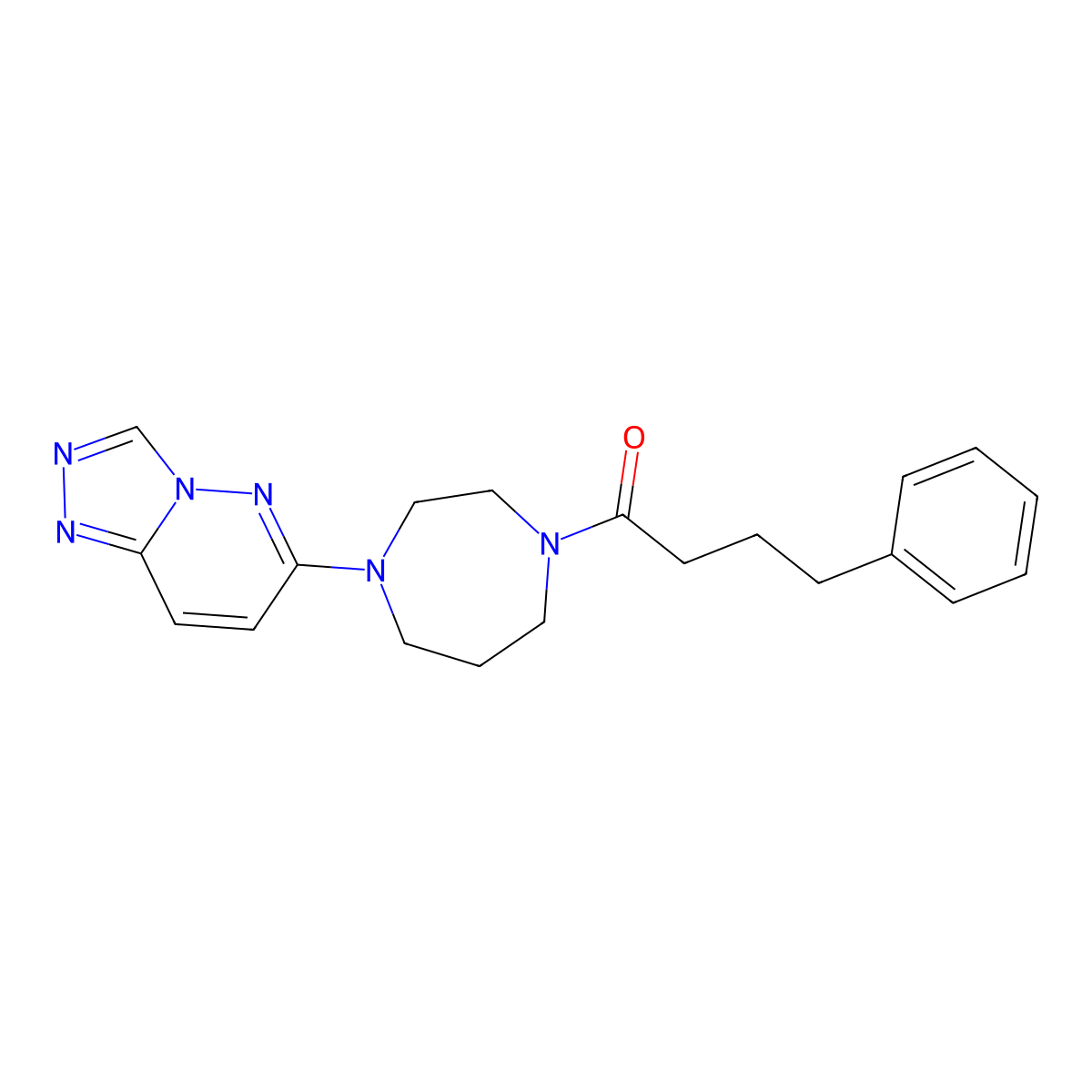 4-Phenyl-1-(4-{[1,2,4]triazolo[4,3-b]pyridazin-6-yl}-1,4-diazepan-1-yl)butan-1-one molecular structure, CAS 2320890-29-5