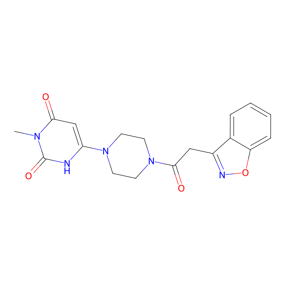 6-(4-(2-(benzo[d]isoxazol-3-yl)acetyl)piperazin-1-yl)-3-methylpyrimidine-2,4(1H,3H)-dione molecular structure, CAS 2320890-36-4
