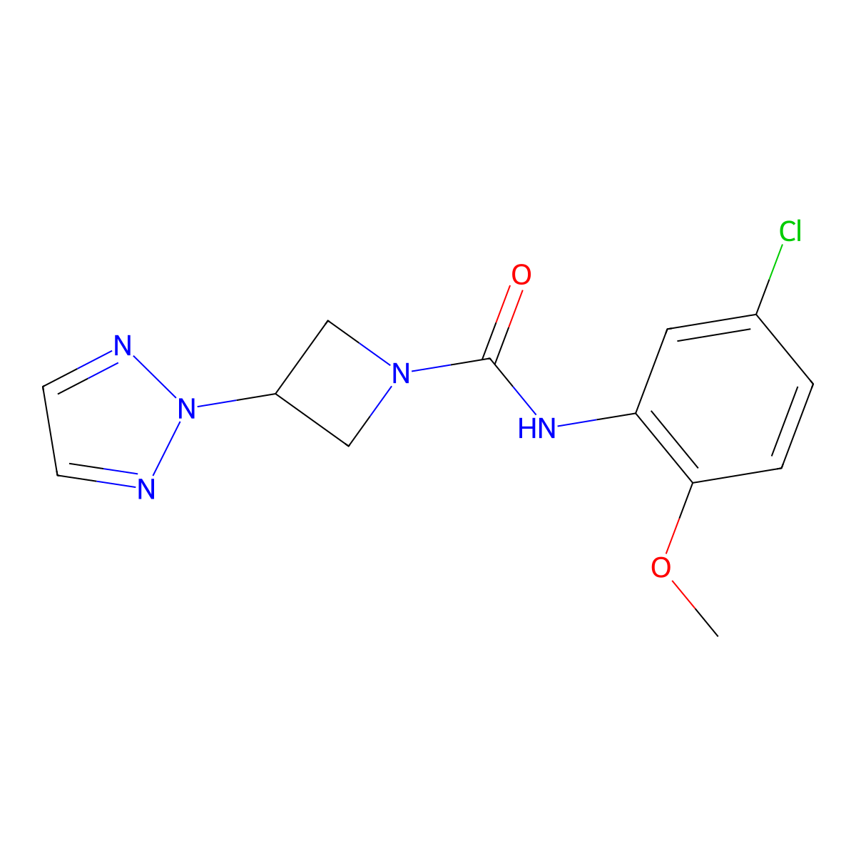 N-(5-chloro-2-methoxyphenyl)-3-(2H-1,2,3-triazol-2-yl)azetidine-1-carboxamide molecular structure, CAS 2320890-53-5