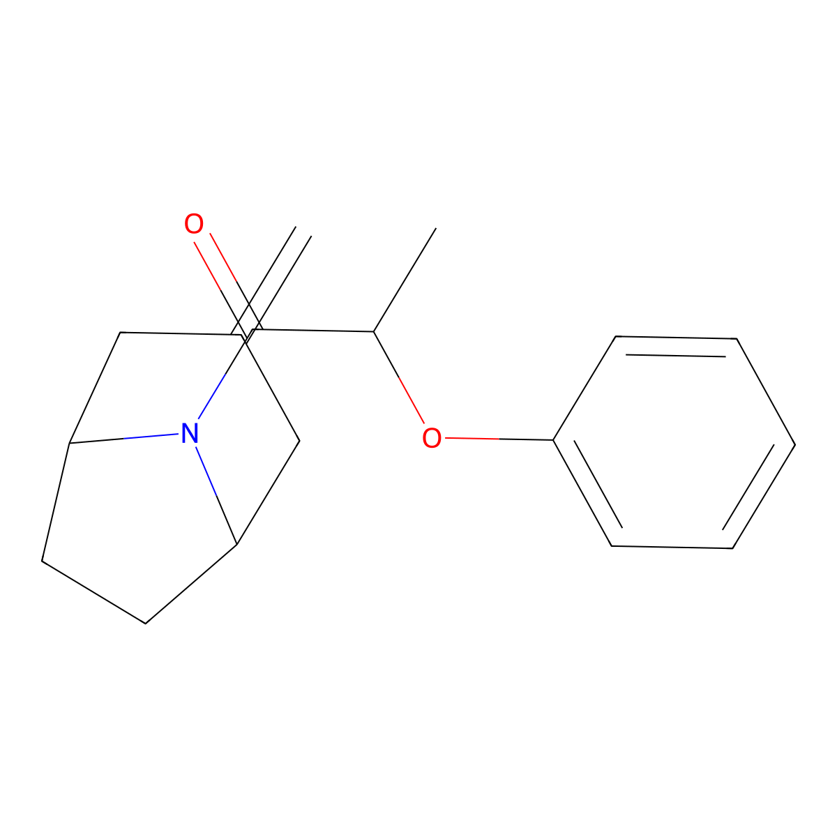1-{3-Methylidene-8-azabicyclo[3.2.1]octan-8-yl}-2-phenoxypropan-1-one molecular structure, CAS 2320895-76-7