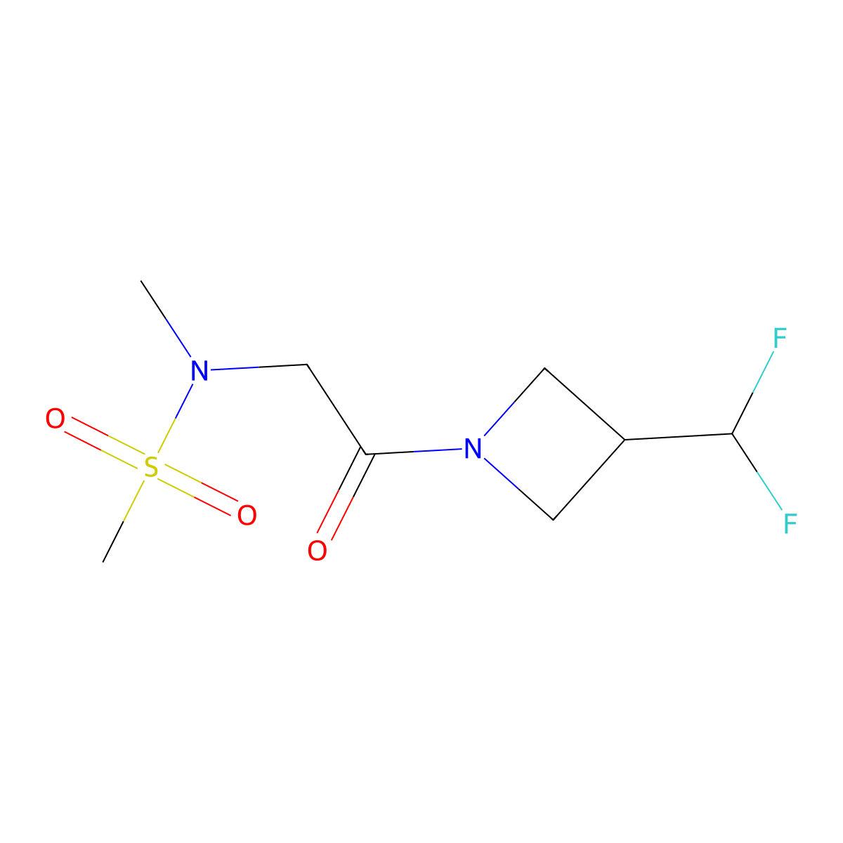 N-{2-[3-(difluoromethyl)azetidin-1-yl]-2-oxoethyl}-N-methylmethanesulfonamide molecular structure, CAS 2320896-81-7