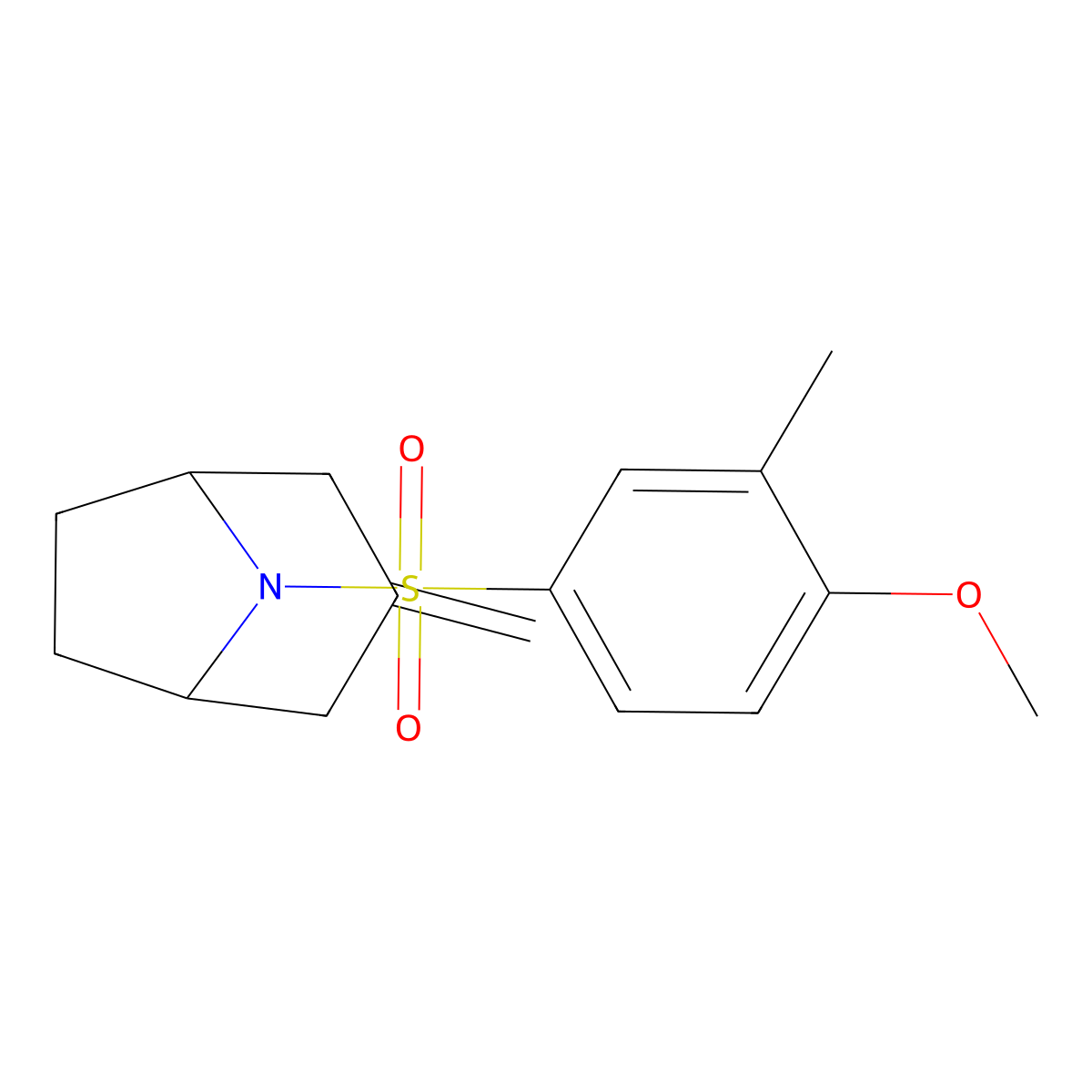 8-(4-Methoxy-3-methylbenzenesulfonyl)-3-methylidene-8-azabicyclo[3.2.1]octane molecular structure, CAS 2320897-21-8