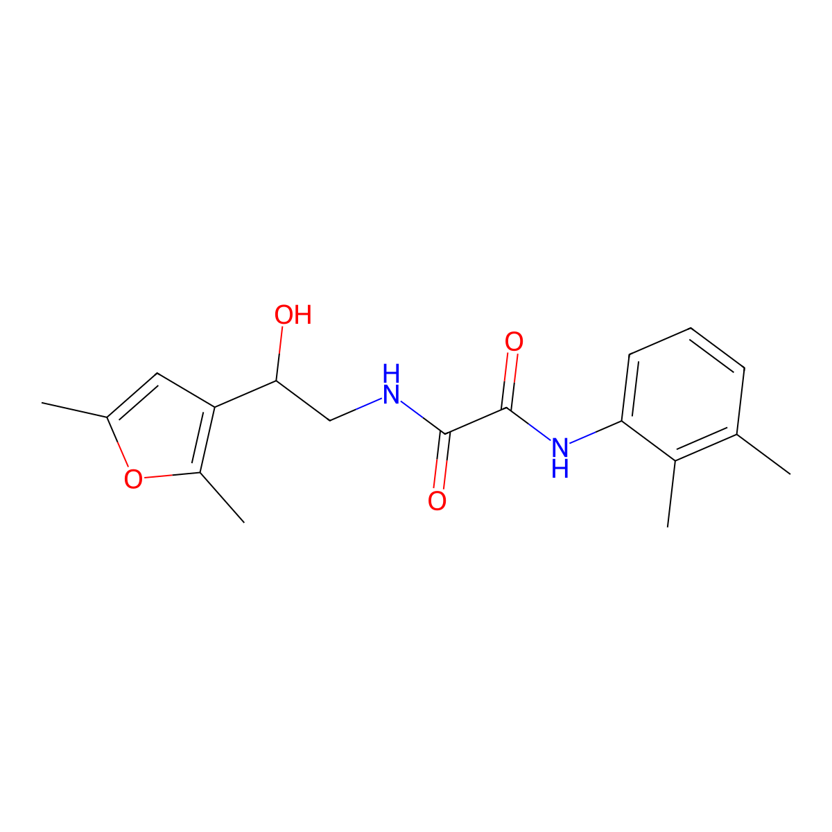 N-[2-(2,5-dimethylfuran-3-yl)-2-hydroxyethyl]-N'-(2,3-dimethylphenyl)ethanediamide molecular structure, CAS 2320899-76-9
