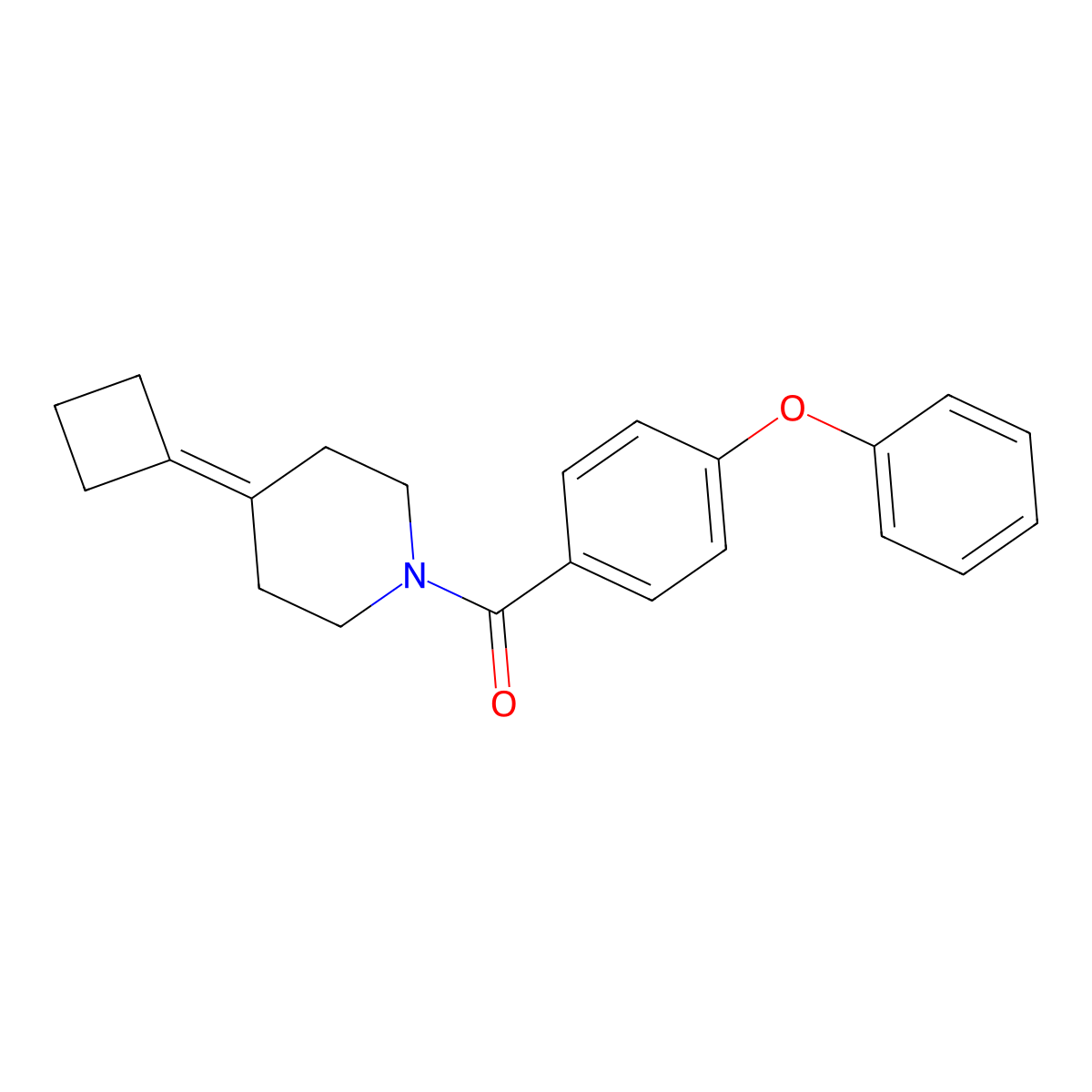 4-Cyclobutylidene-1-(4-phenoxybenzoyl)piperidine molecular structure, CAS 2320923-09-7